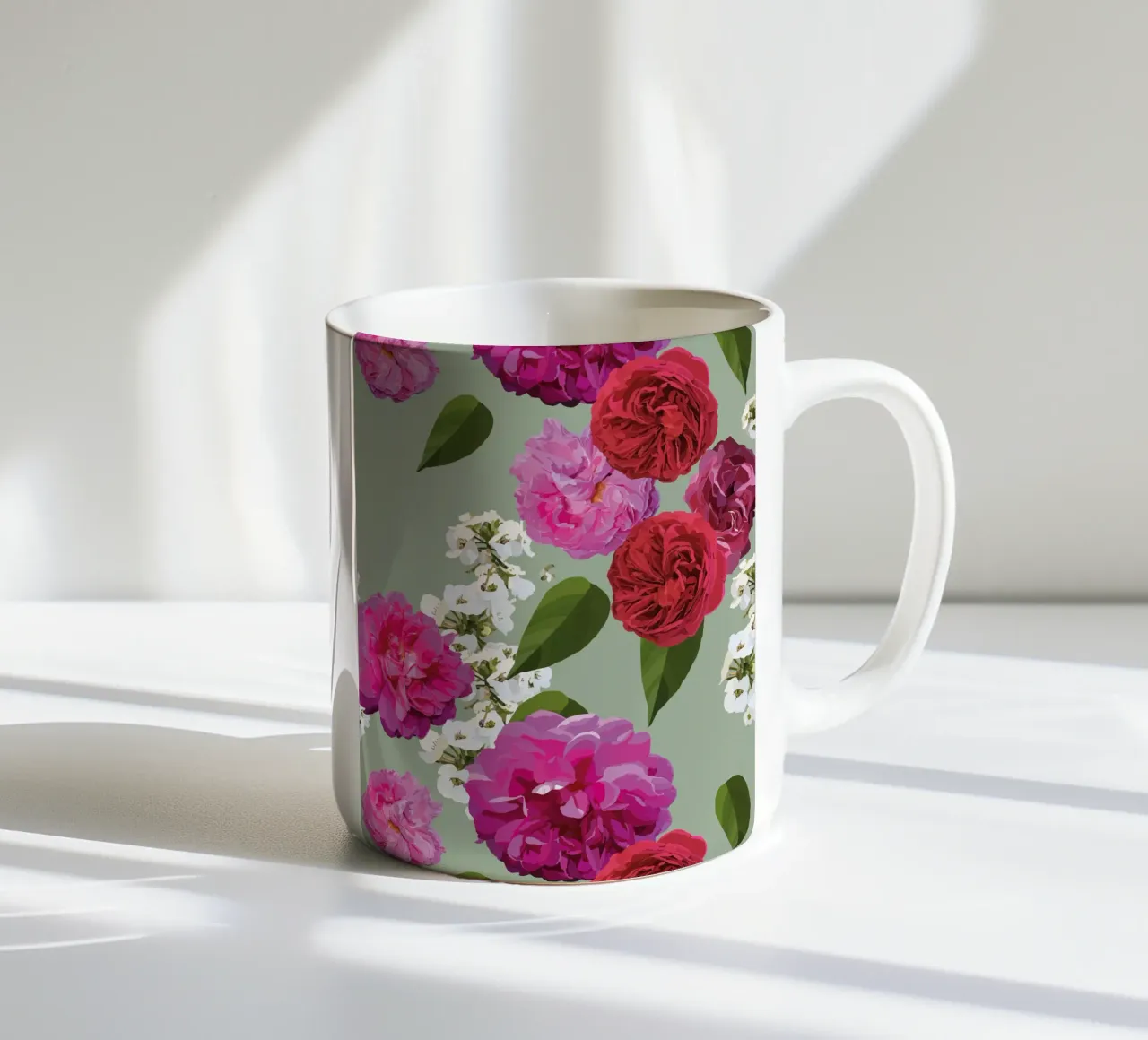 Rose verde chiaro tazza in ceramica da lauragriesch_art
