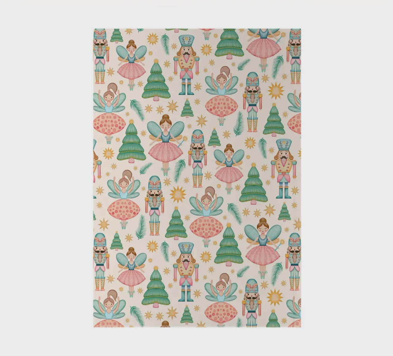 Nutcracker Ballet and Fairies on Cream Background notebook by CoelfenArt