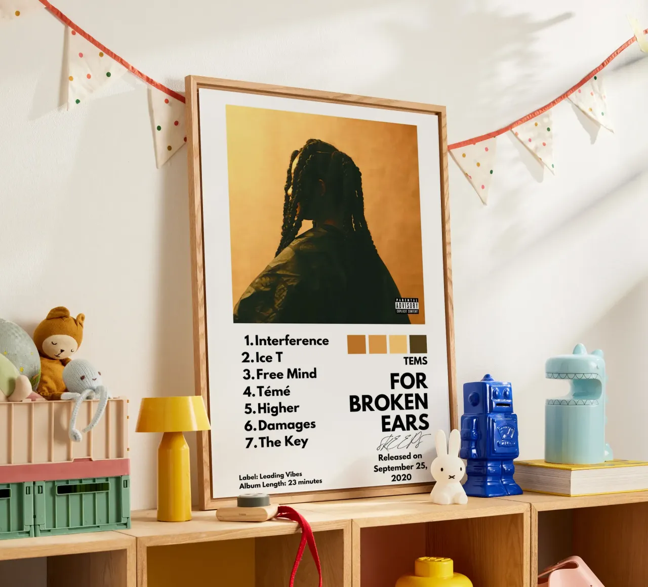 Tems For Broken Ears Tracklists plexiglass da Banda Neira