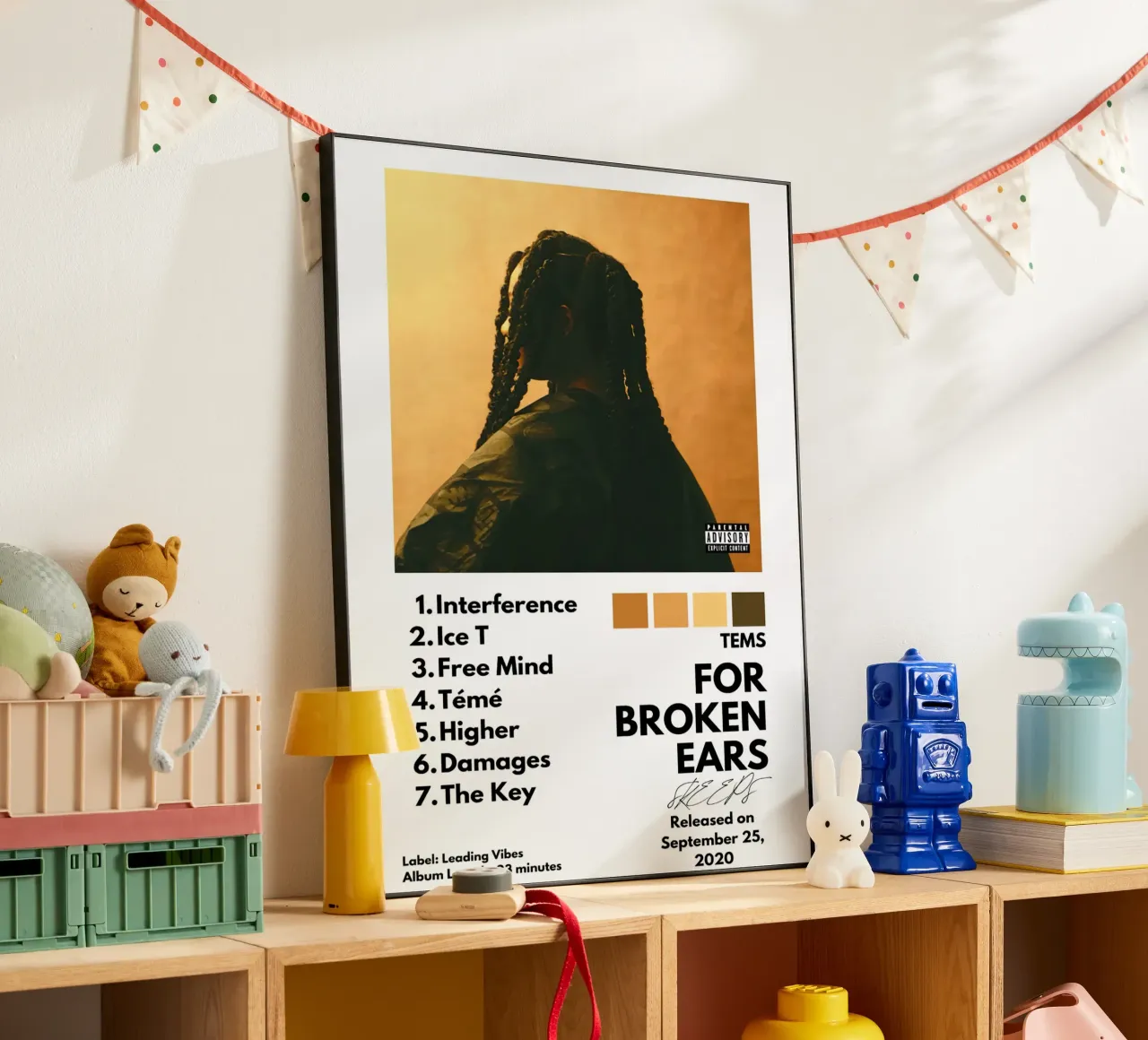 Tems For Broken Ears Tracklists alluminio dibond da Banda Neira