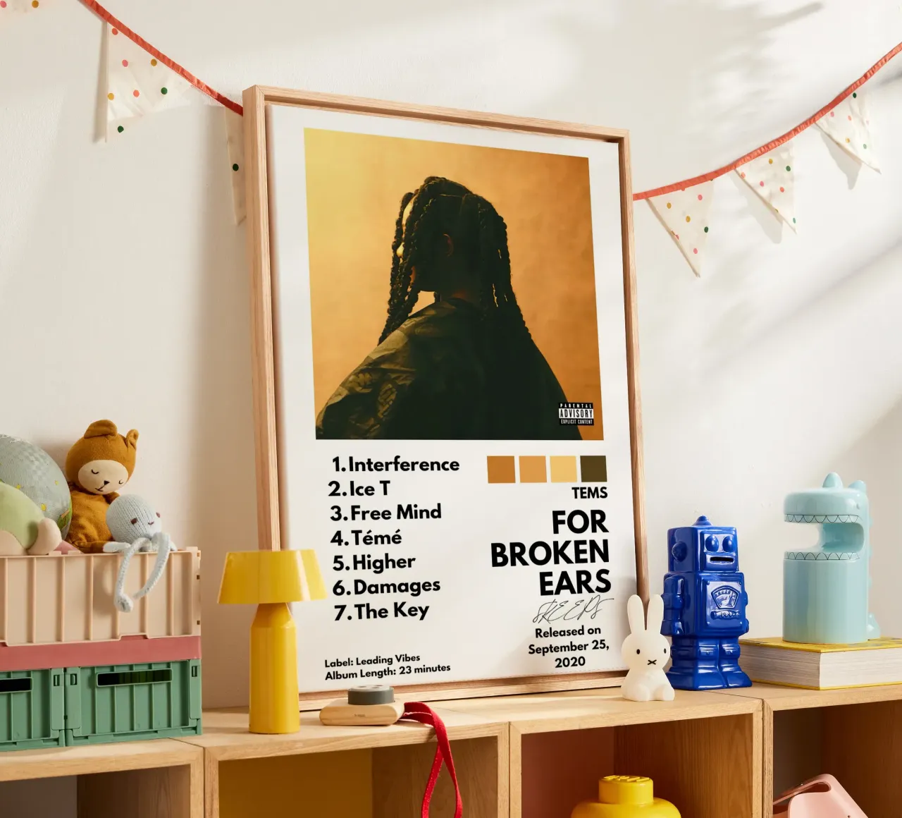 Tems For Broken Ears Tracklists canvas by Banda Neira