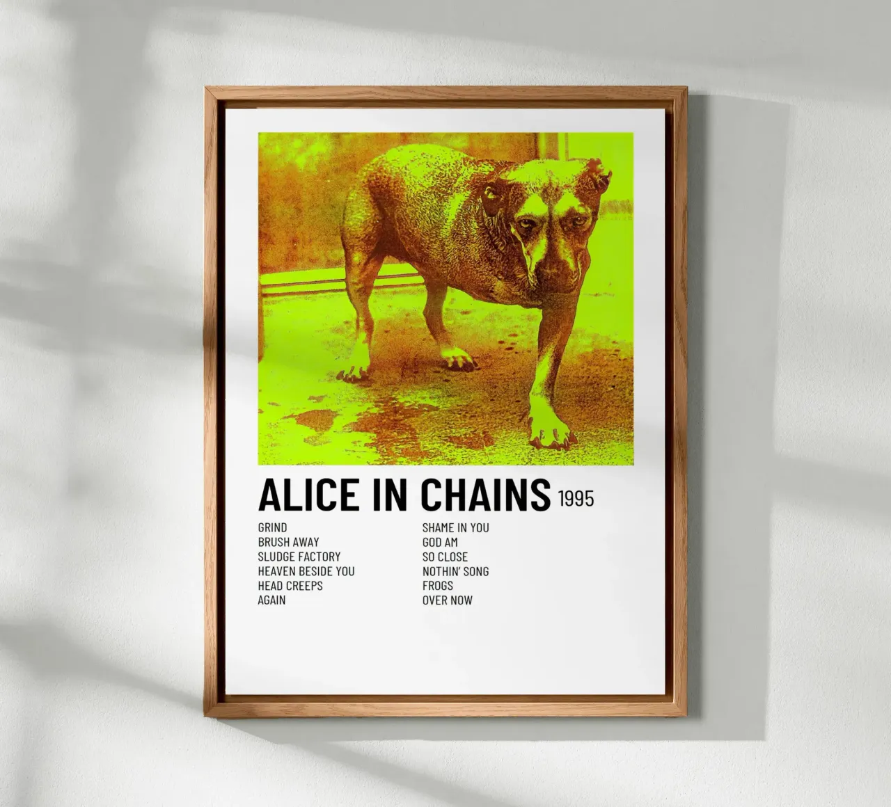 Alice In Chains Tracklists alluminio dibond da Banda Neira