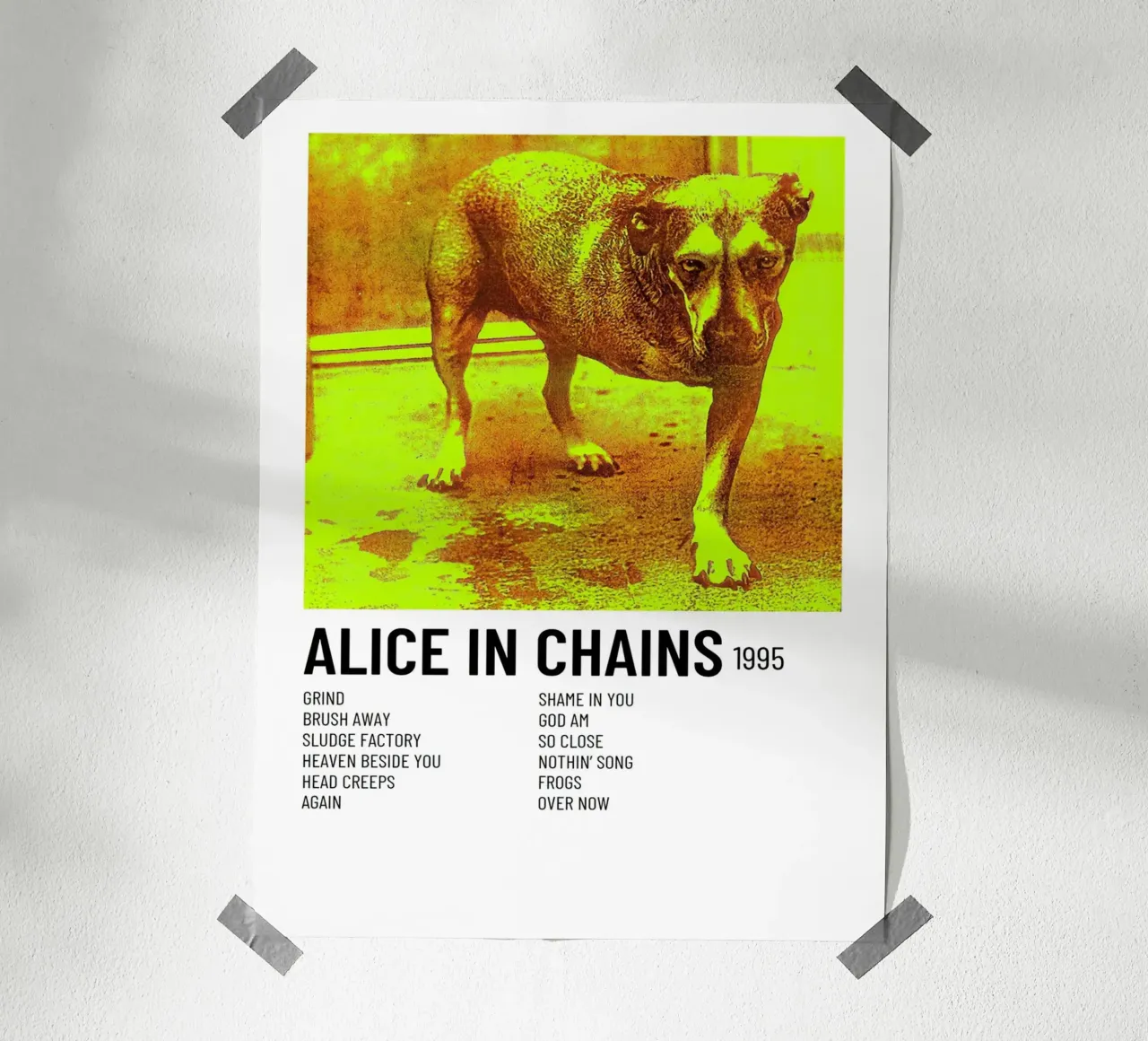 Alice In Chains Tracklists carta hahnemühle da Banda Neira