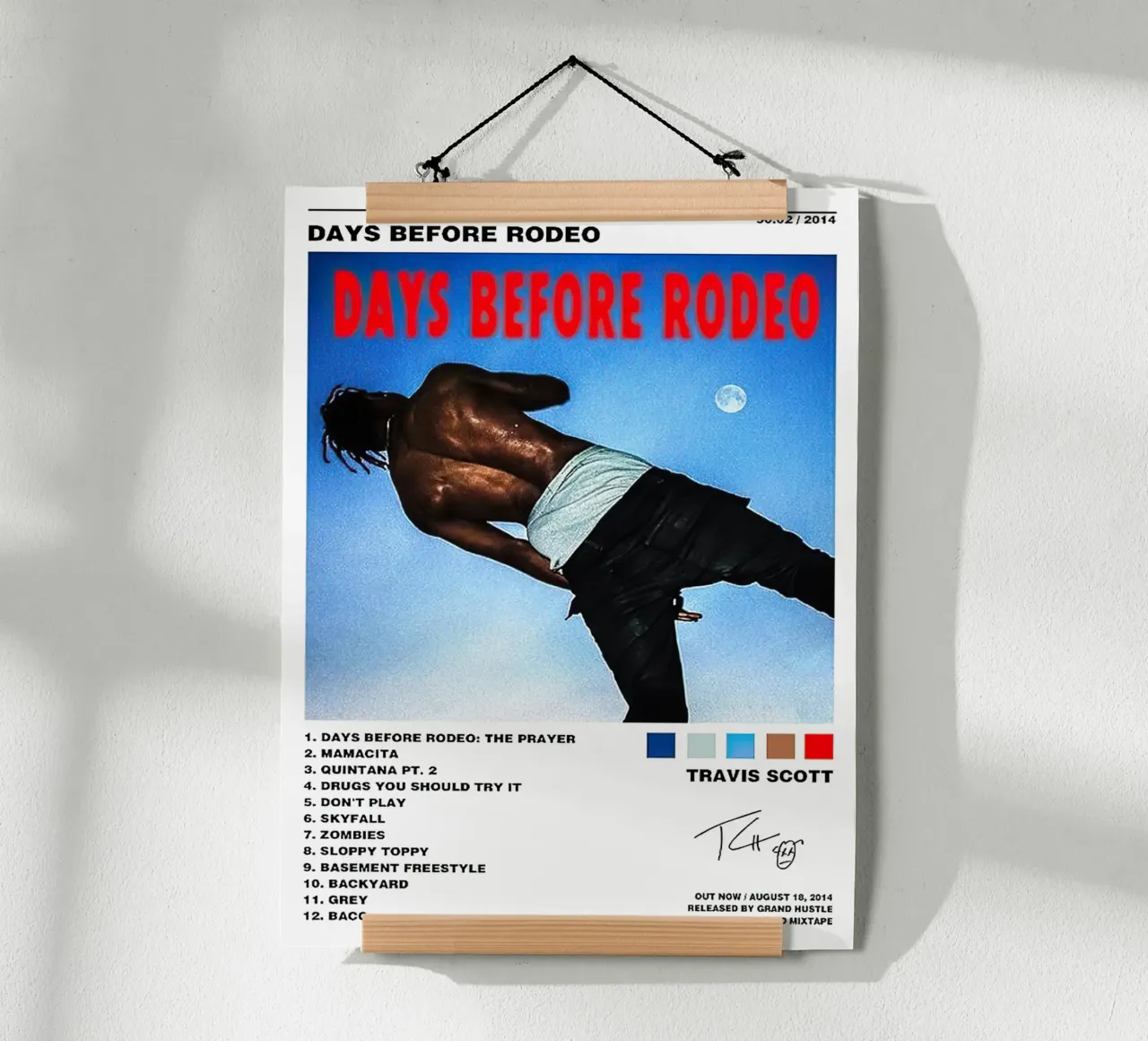 Travis Scott Days Before Rodeo Tracklists carta hahnemühle da Banda Neira