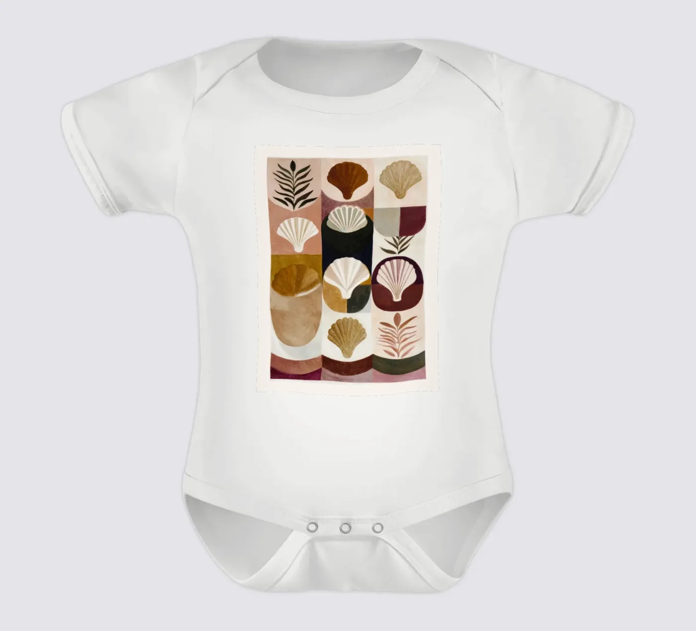 Conchiglie e forme body neonato maniche corte da M.A.Z.U.N.