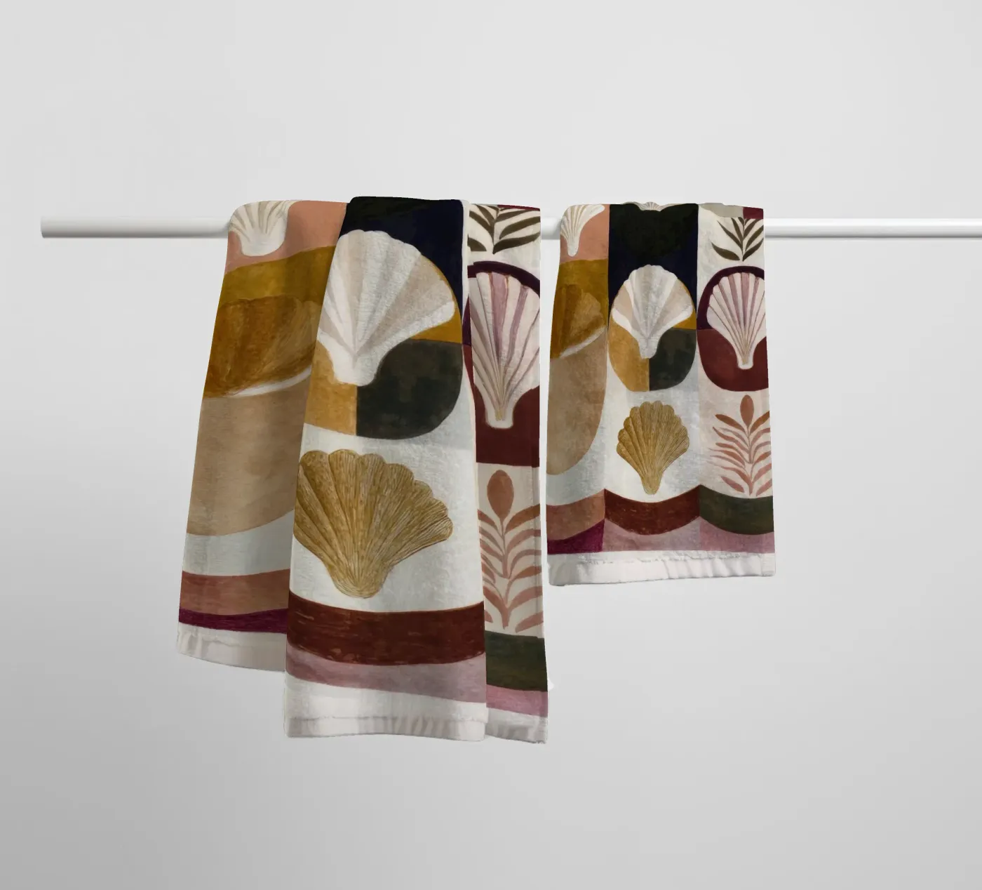 Shells and Forms towel by M.A.Z.U.N.