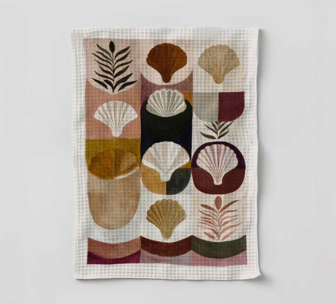 Schelpen en vormen theedoek van M.A.Z.U.N.