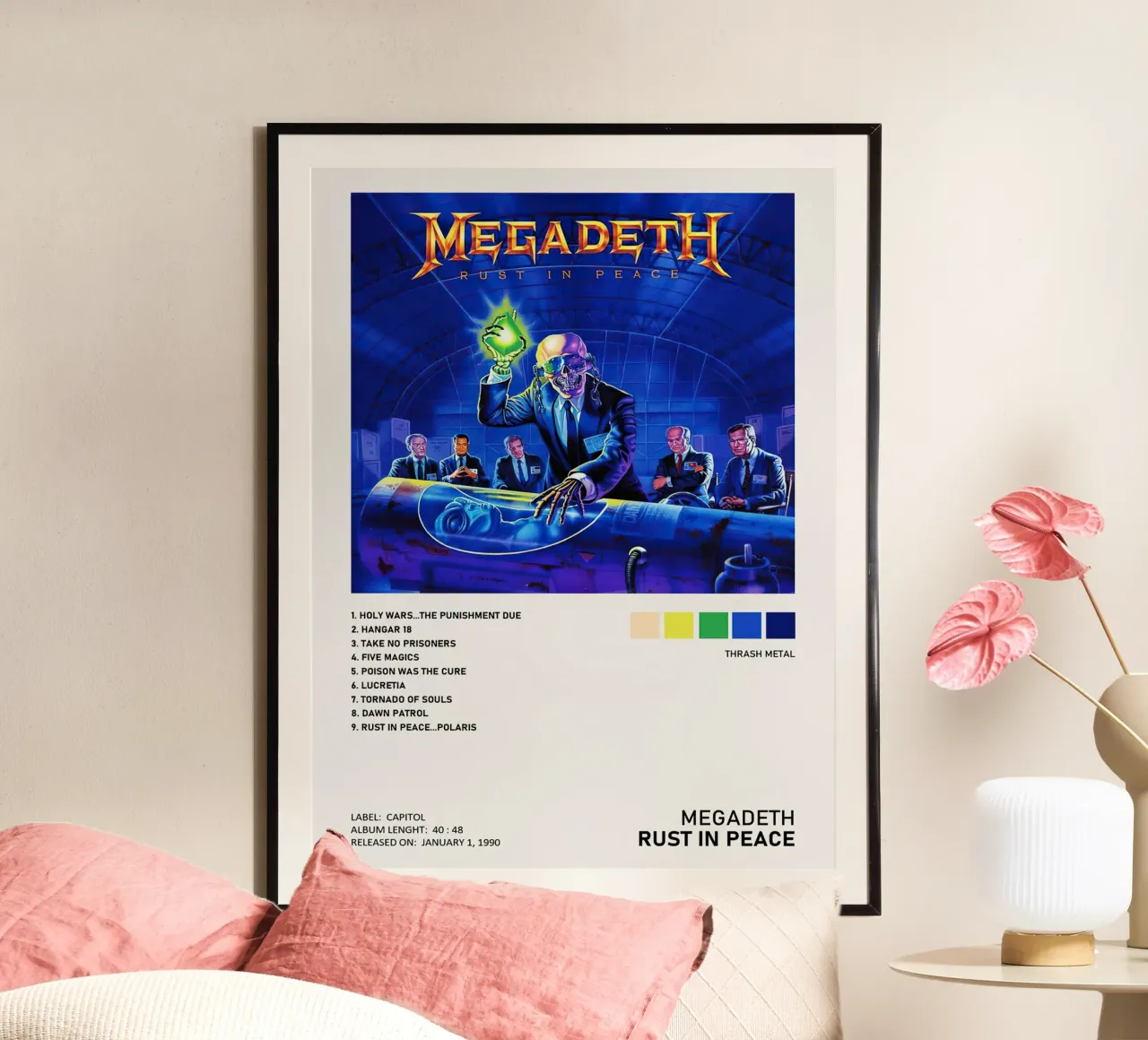 Megadeth Rust In Peace Tracklists carta hahnemühle da Banda Neira