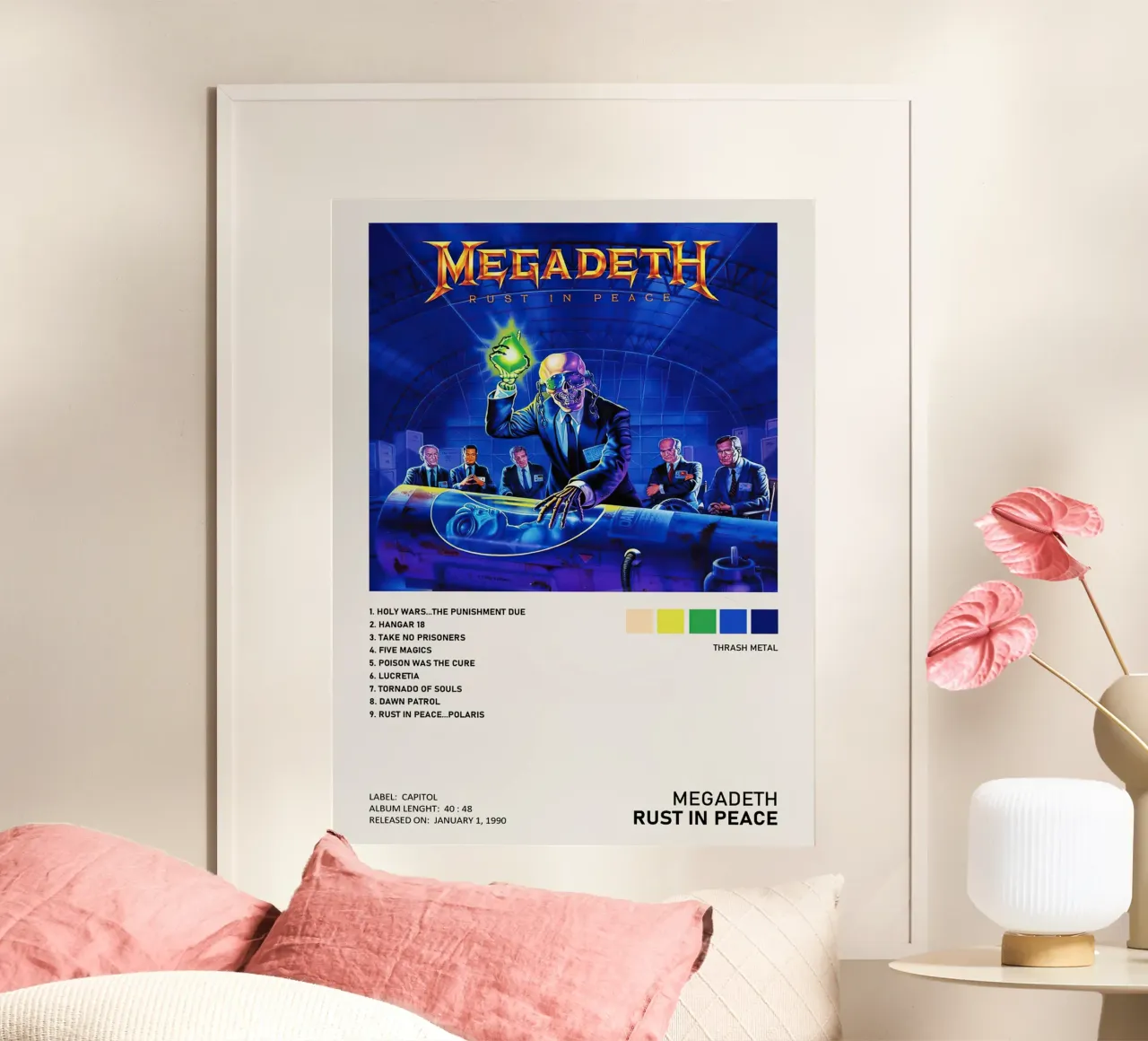Megadeth Rust In Peace Tracklists carta hahnemühle da Banda Neira