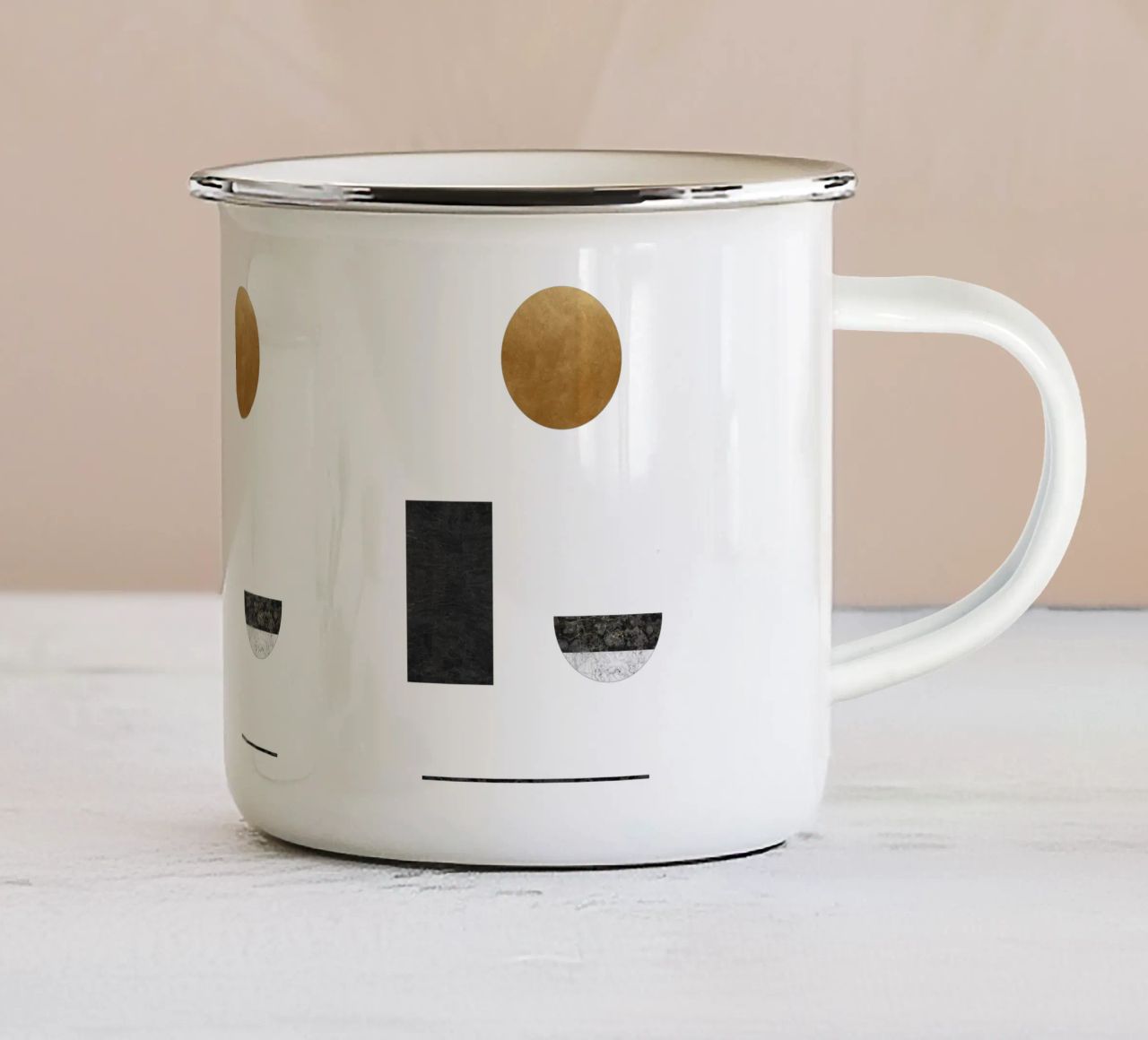 Geometria astratta I tazza in smalto da Orara Studio