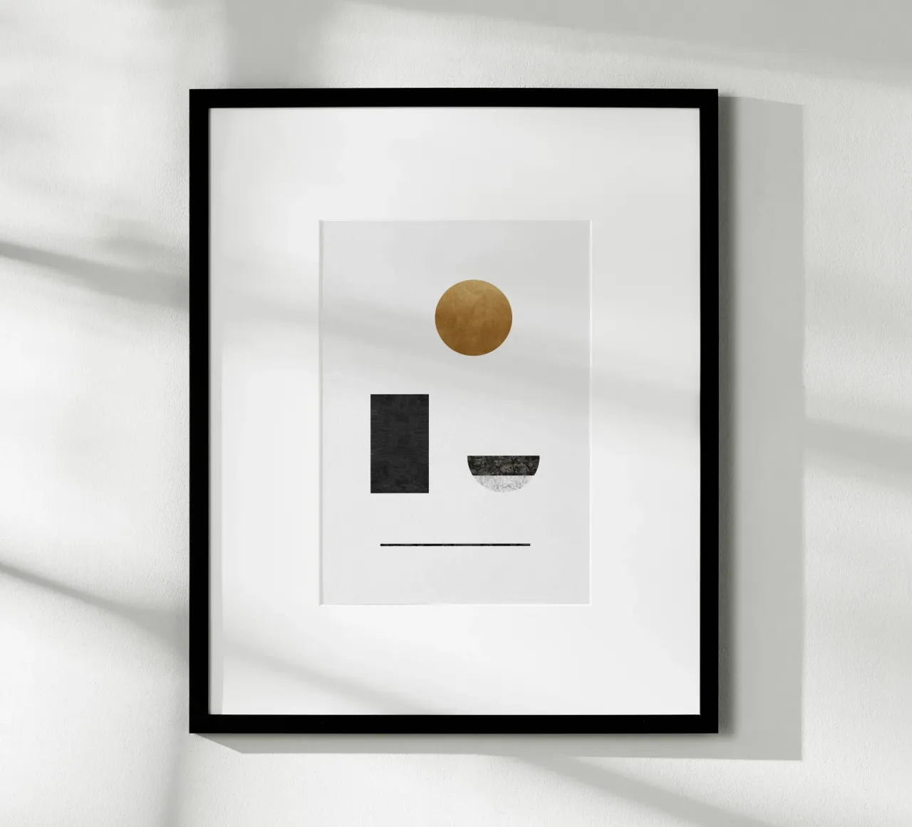 Geométrica abstracta I poster con marco de plástico de Orara Studio