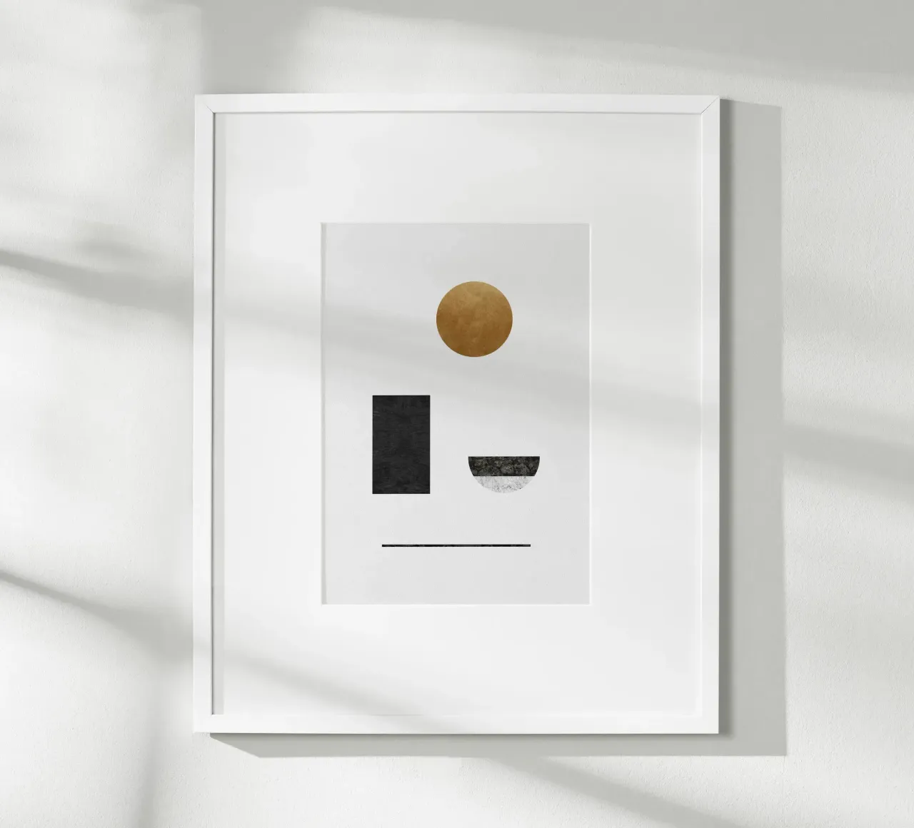 Geométrica abstracta I poster con marco de plástico de Orara Studio