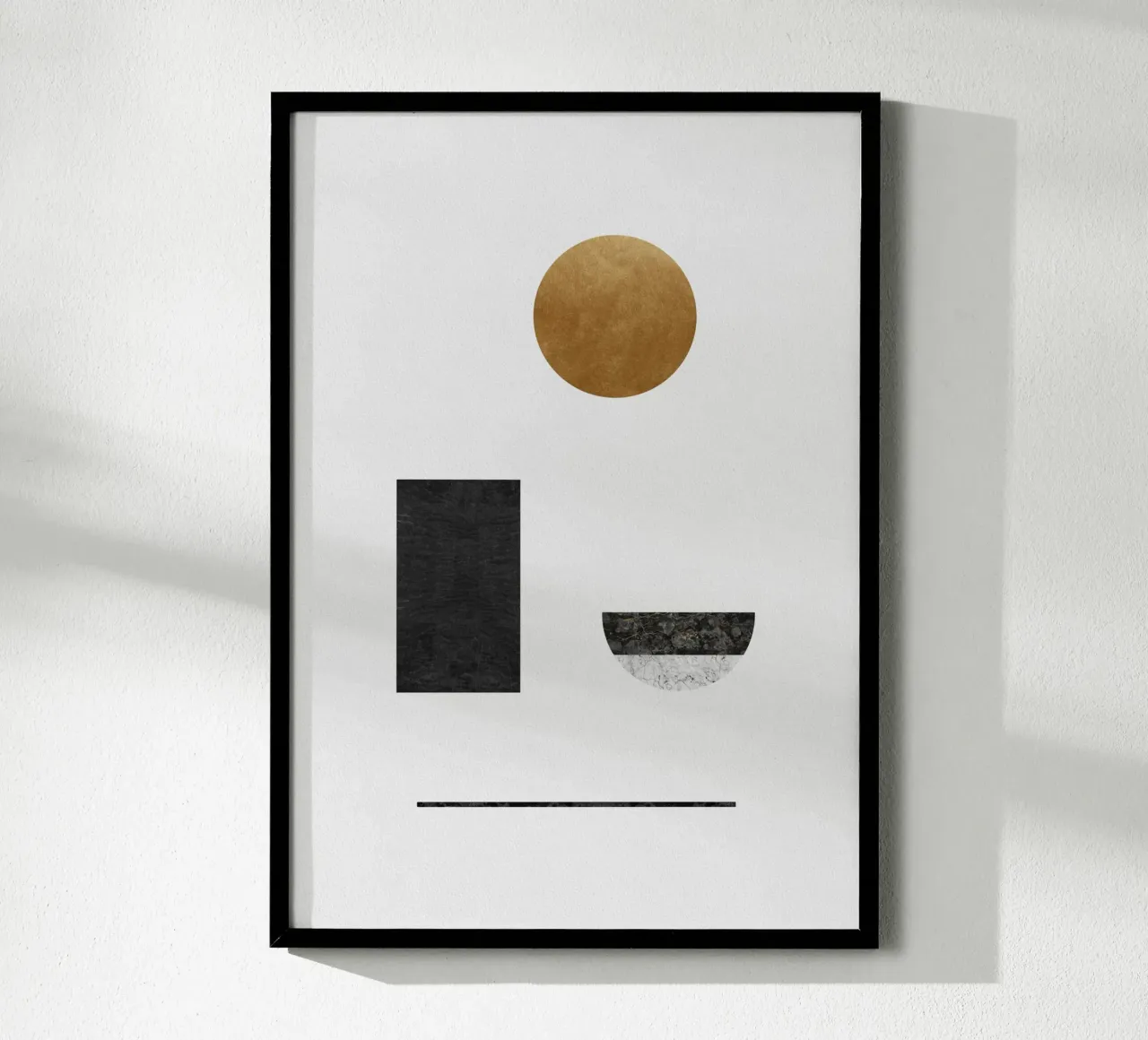 Geométrica abstracta I poster con marco de plástico de Orara Studio