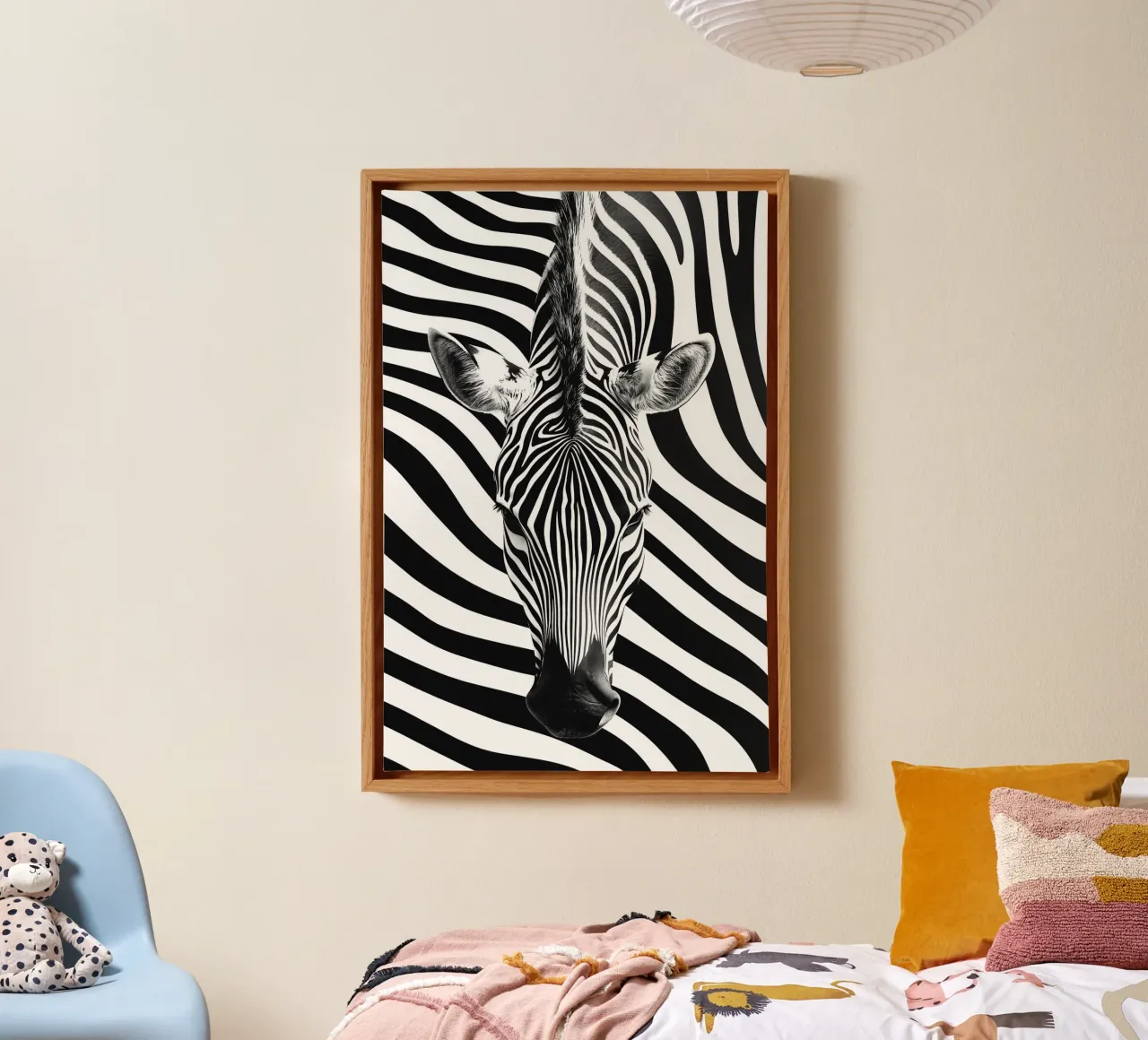 Ritratto di zebra tela con Cornice a cassetta da Autofocus
