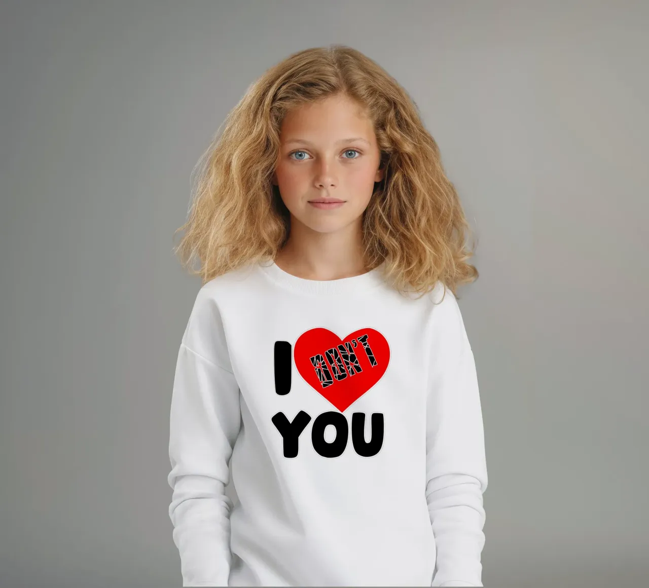 Non ti amo felpa bambino da sillyindustries