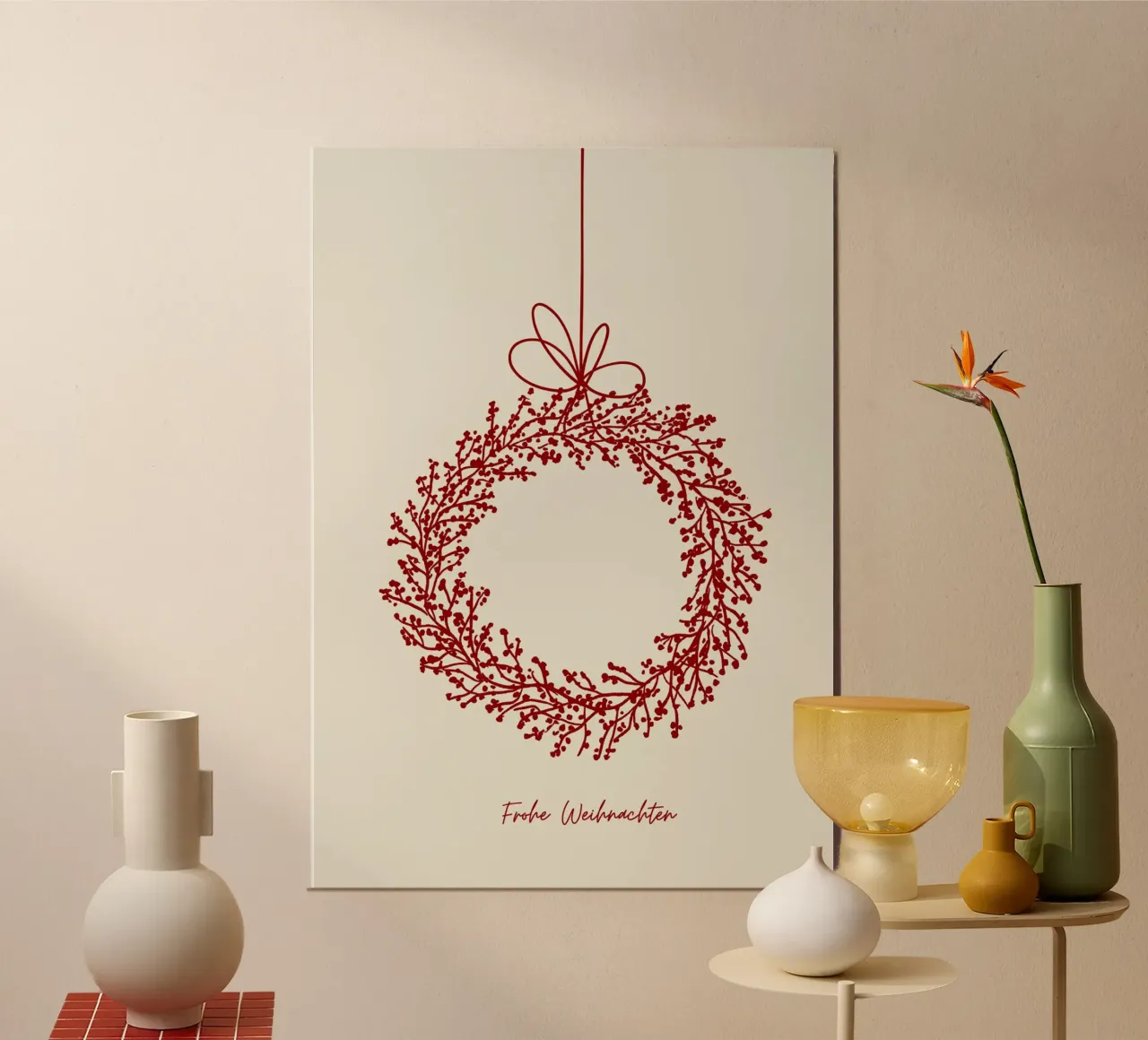 Frohe Weihnachten alu-dibond by PurePeachChristmas