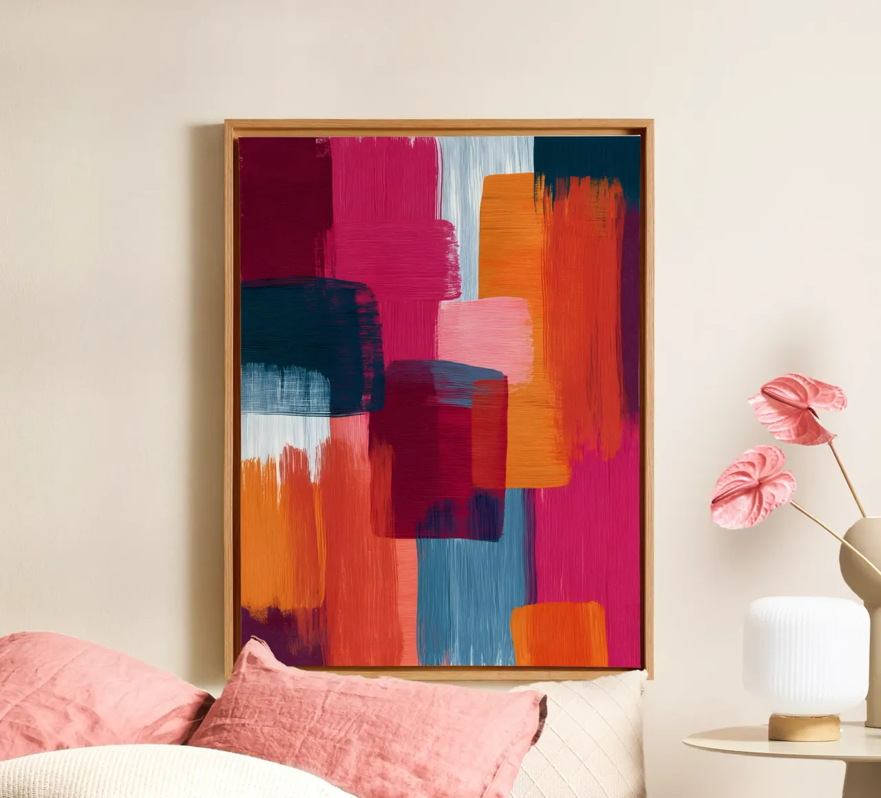 Vibrant Geometry canvas by Abstrakt Atelier