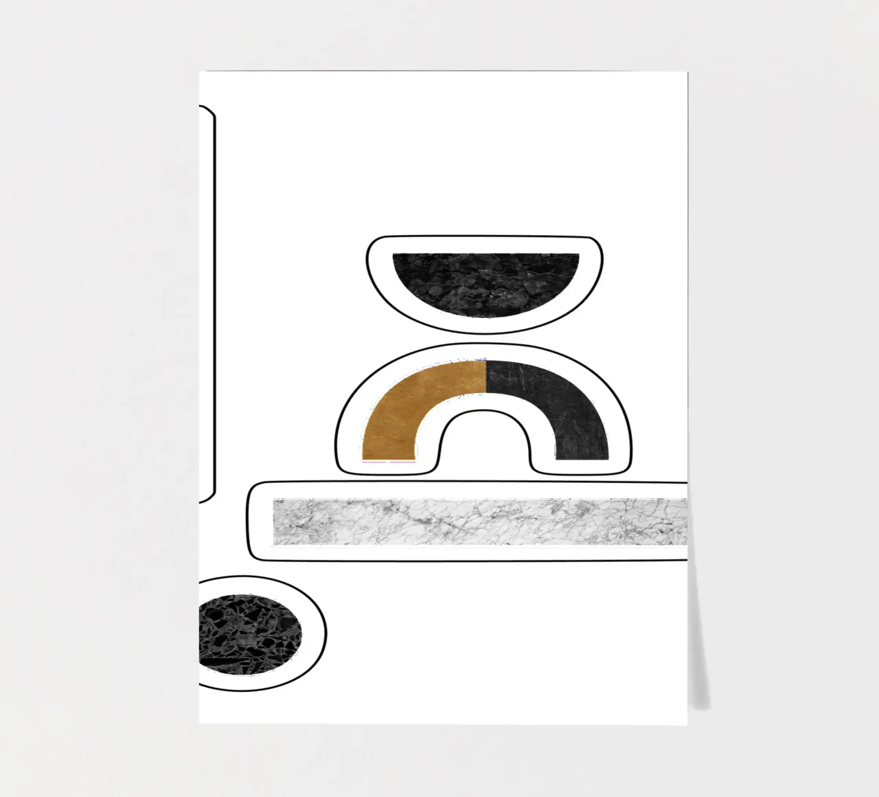 Abstract Geometric III sticker sheet by Orara Studio
