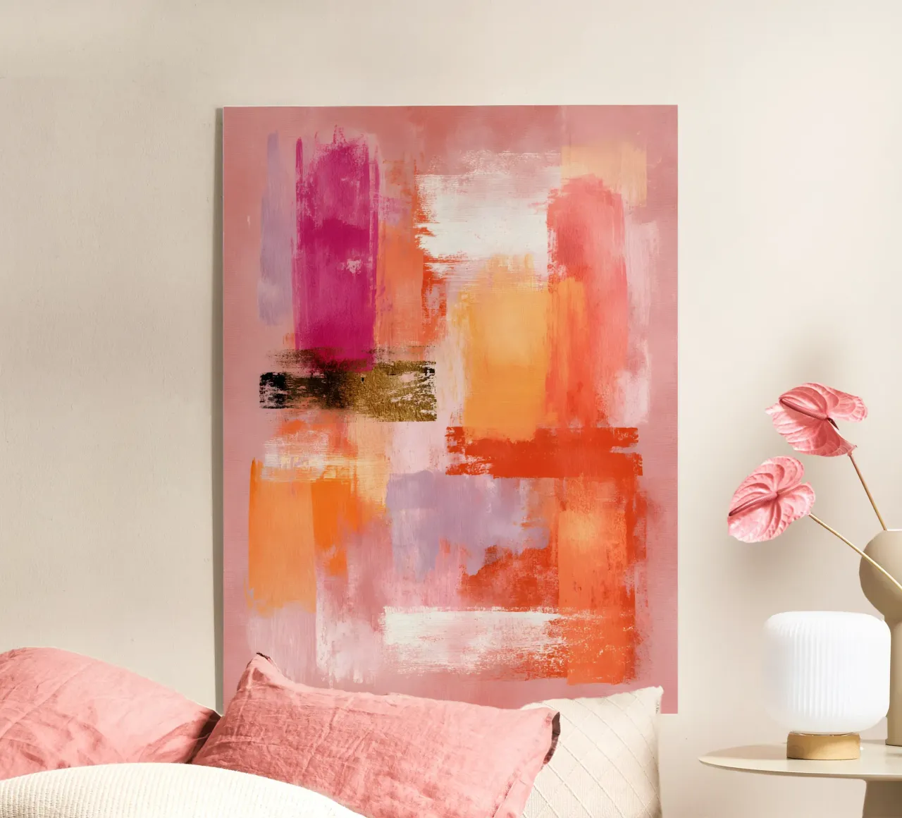 Peach Aura plexiglass da Abstrakt Atelier