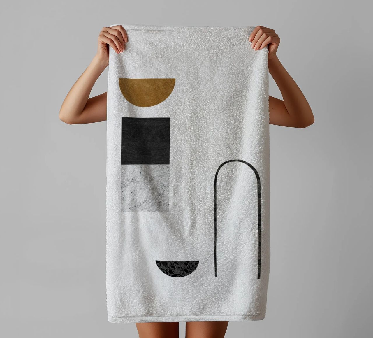 Abstract Geometric IV towel by Orara Studio