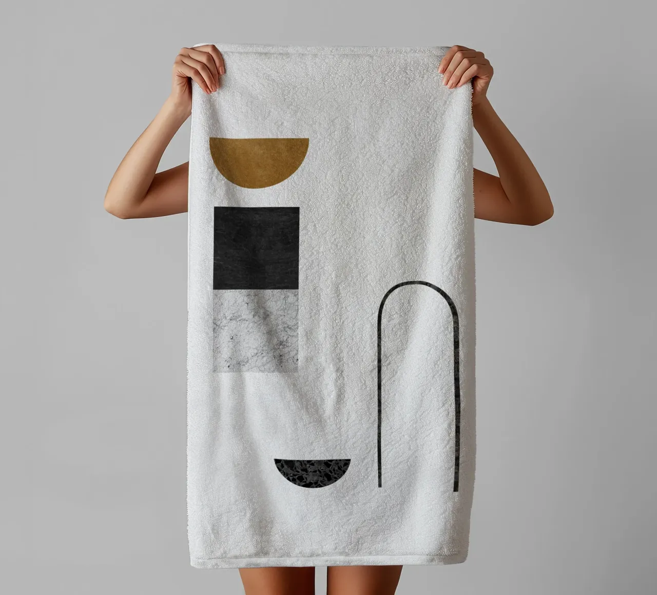 Abstract Geometric IV towel by Orara Studio