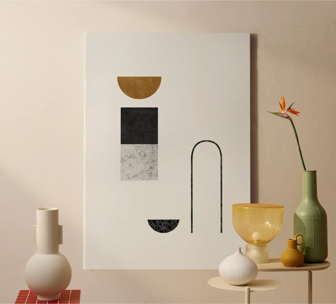 Geometría abstracta IV lienzo de Orara Studio
