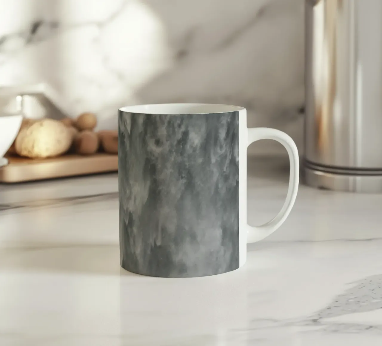 Abstract Waterfall tazza in ceramica da Fjöllart