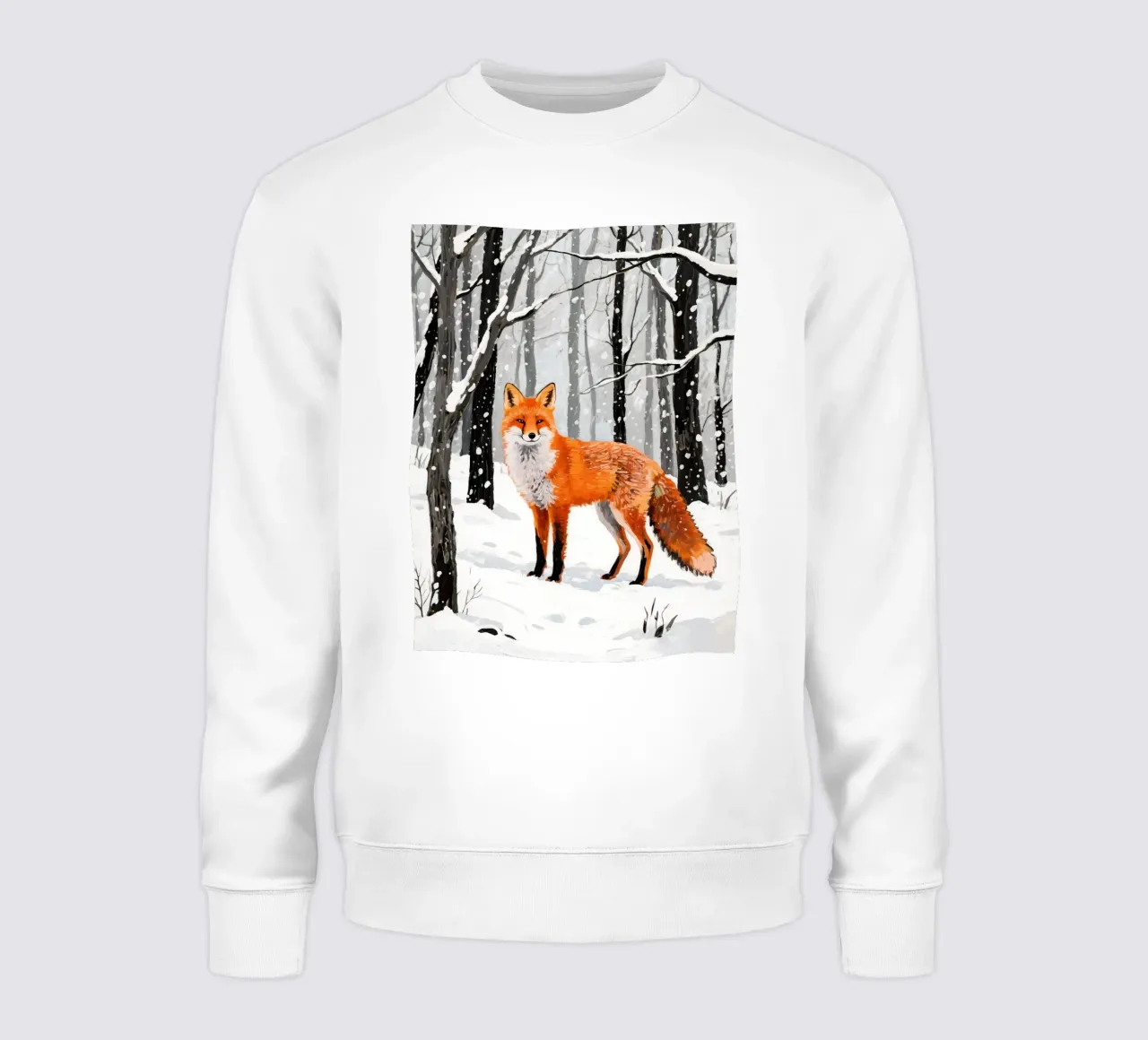 Volpe arancione nella foresta di neve felpa da Slash Shop