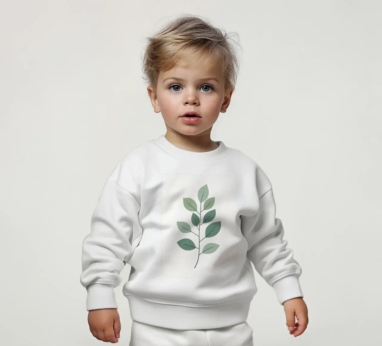 ramo semplice di eucalipto felpa neonato da botanical shop