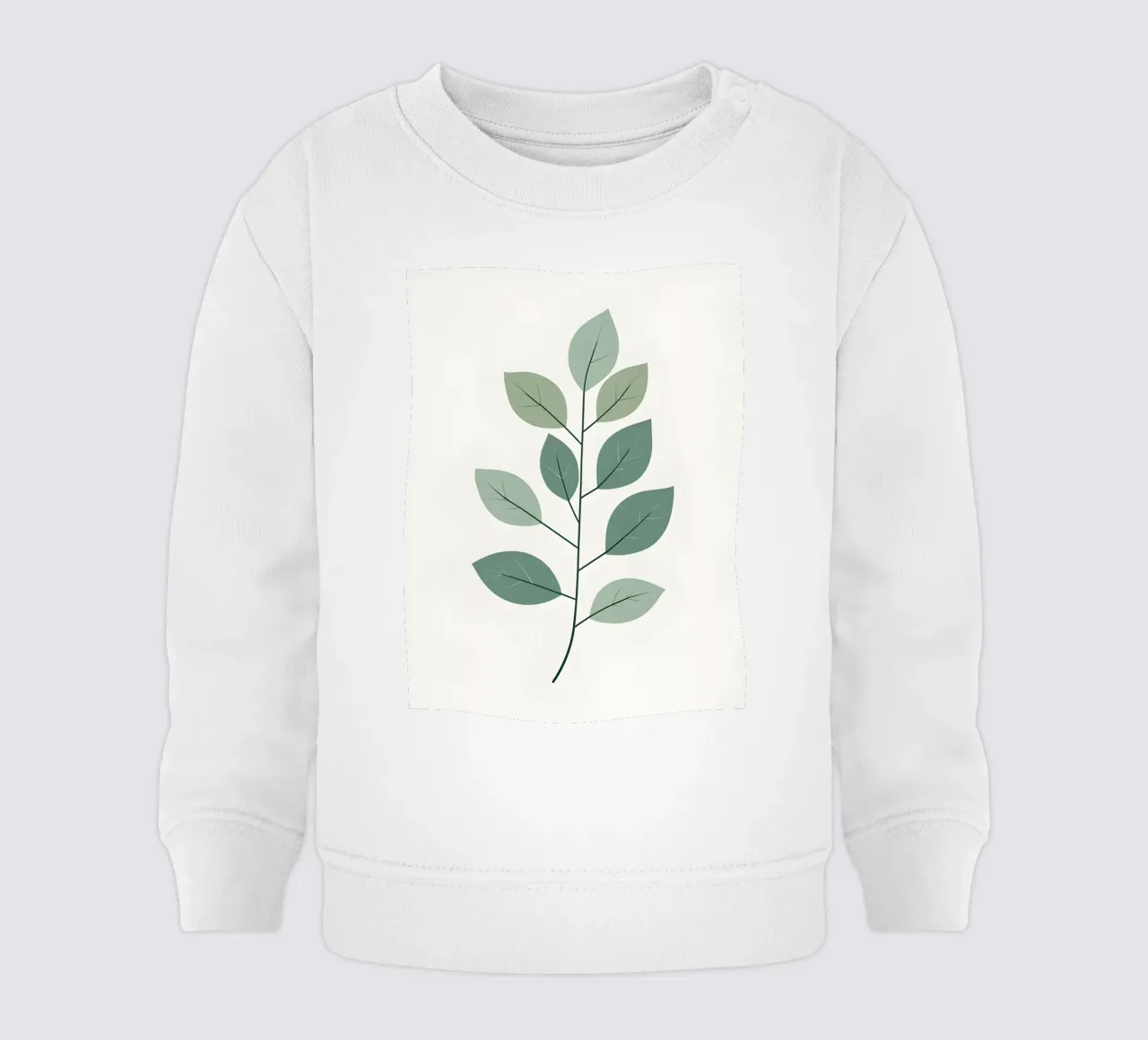 ramo semplice di eucalipto felpa neonato da botanical shop