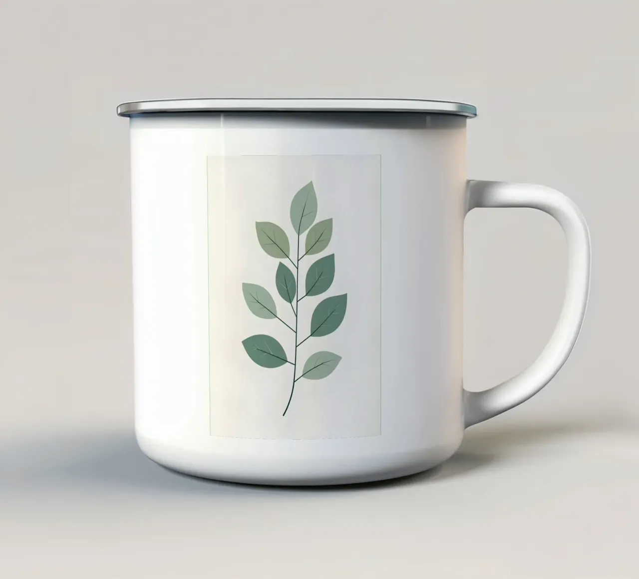 ramo semplice di eucalipto tazza in smalto da botanical shop