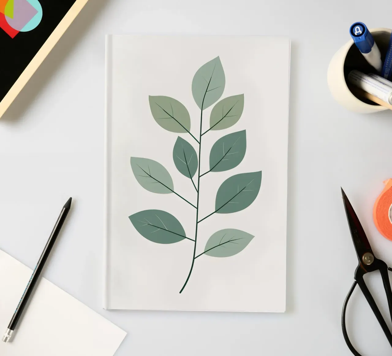 simple eucalyptus branch notebook by botanical shop