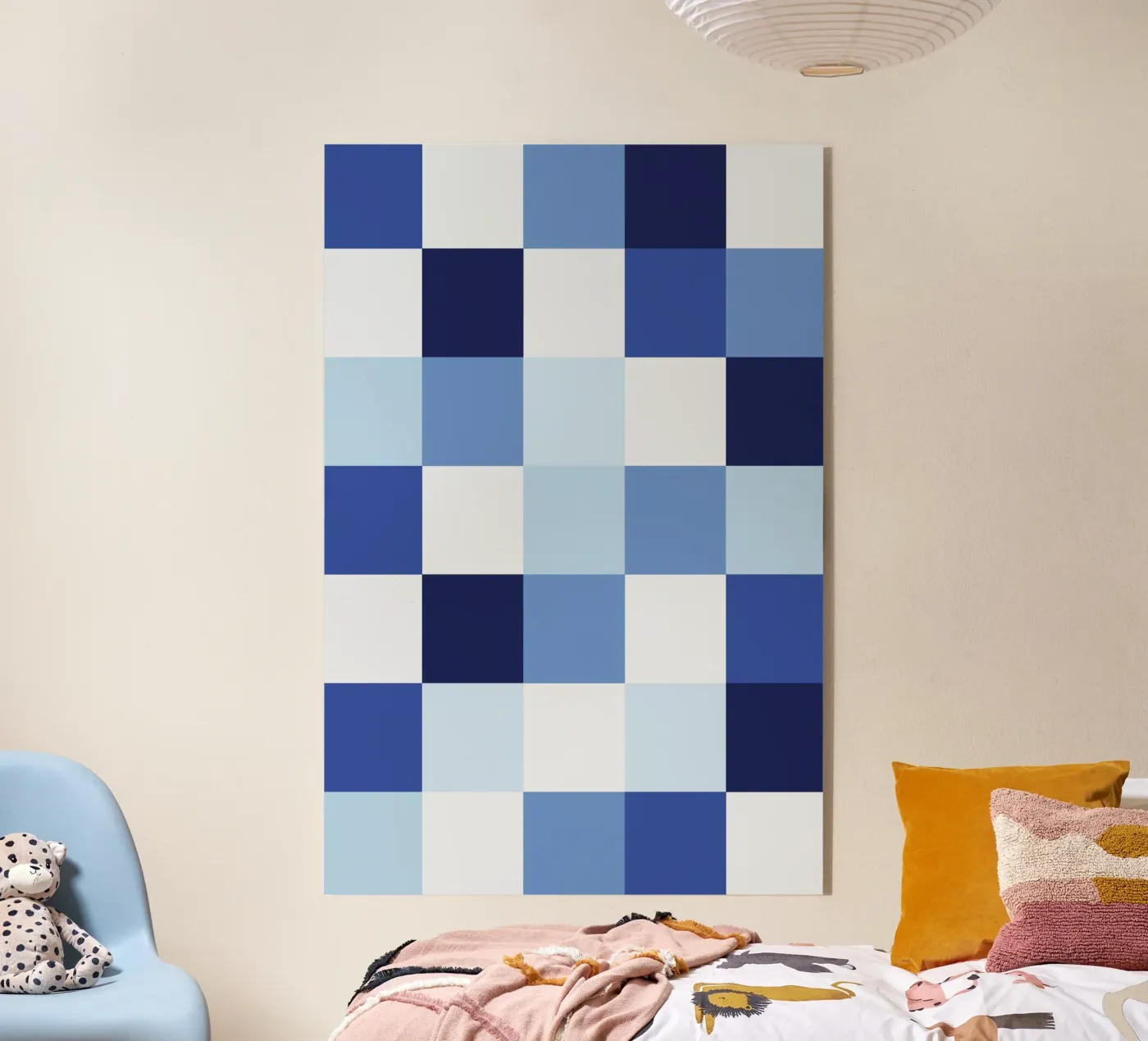 Pixel quadrato blu plexiglass da Studio Fun Boy