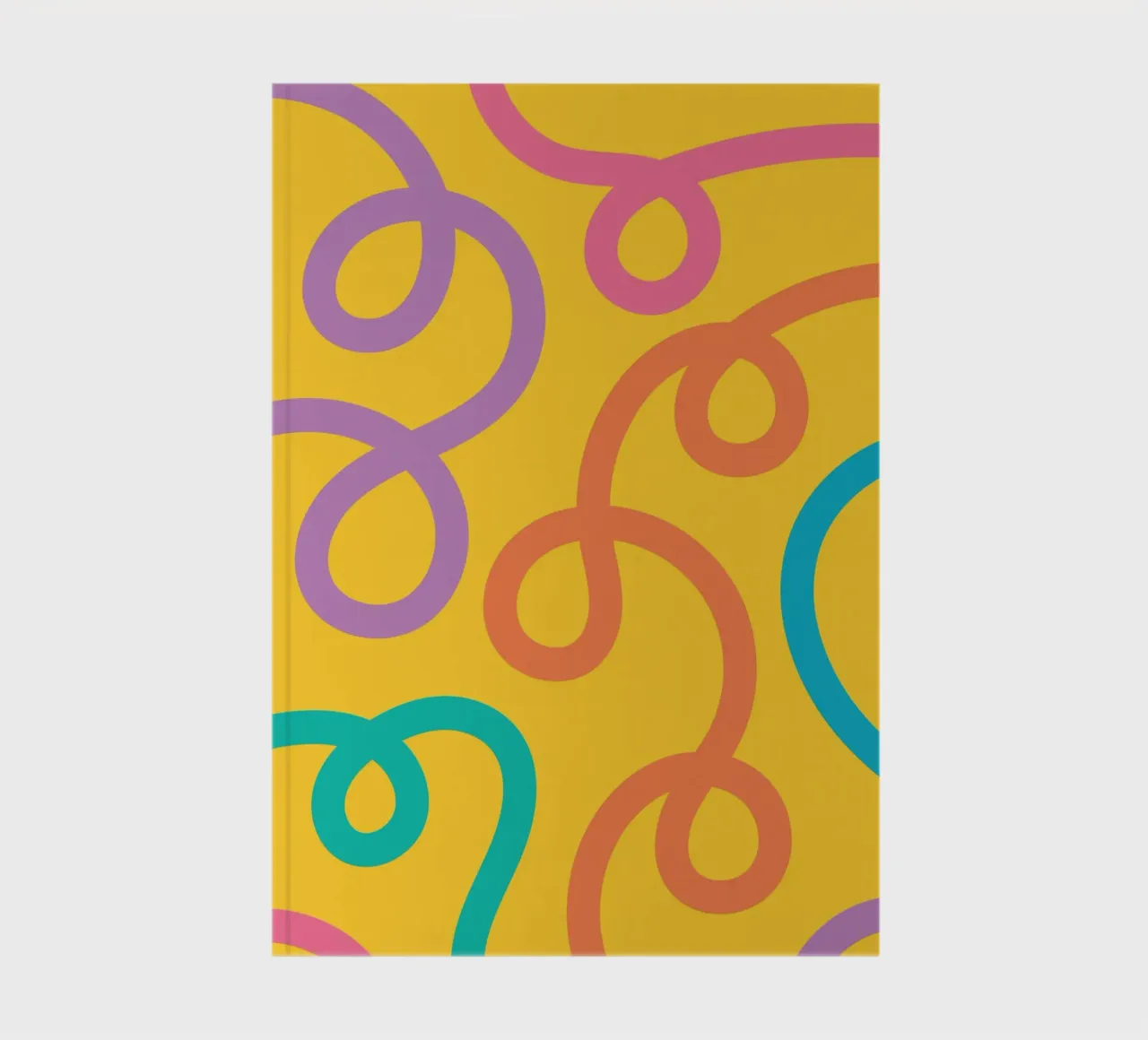 Line Swirl Colorful Scribble notebook by Studio Fun Boy