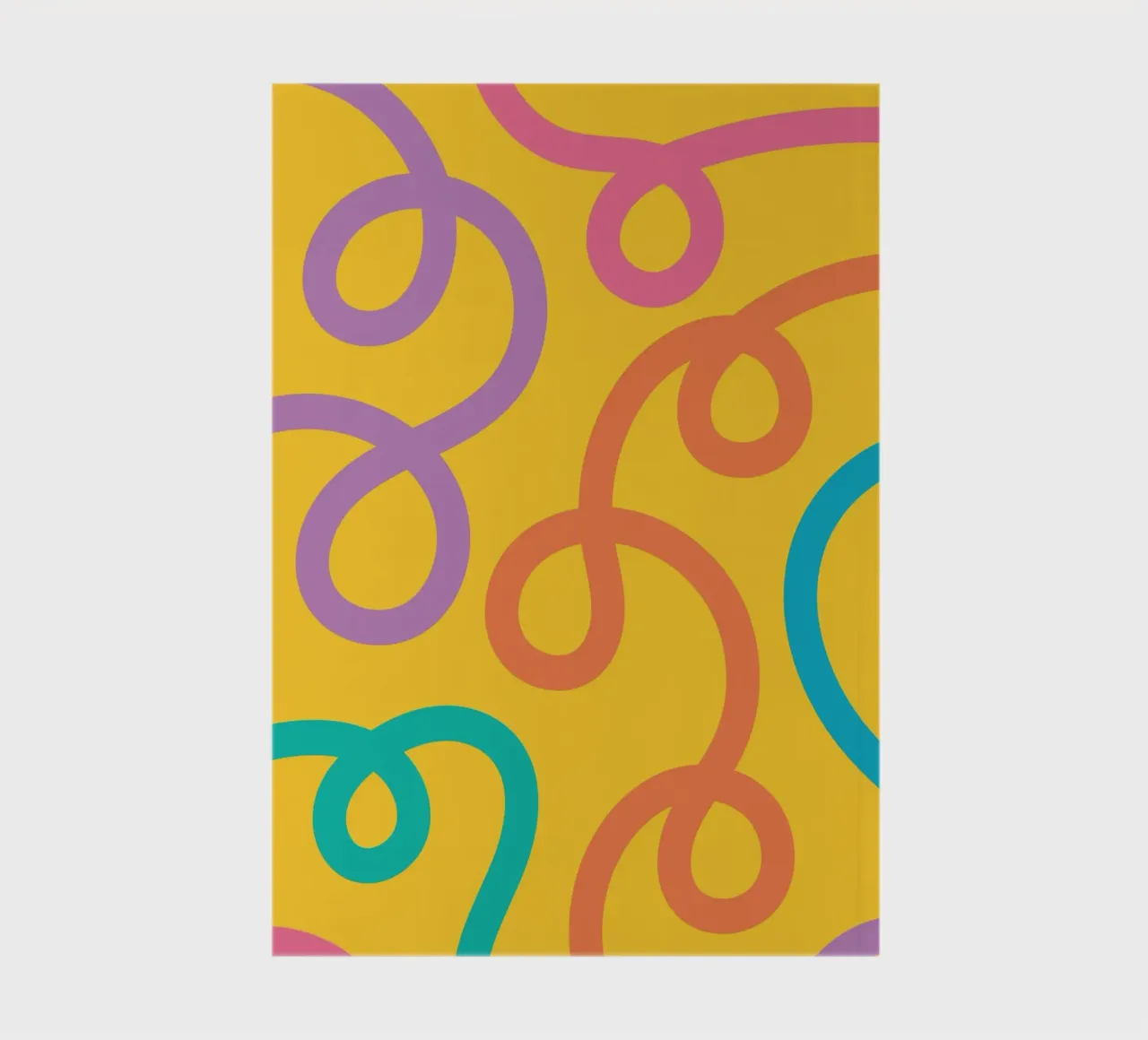 Line Swirl Colorful Scribble notebook by Studio Fun Boy