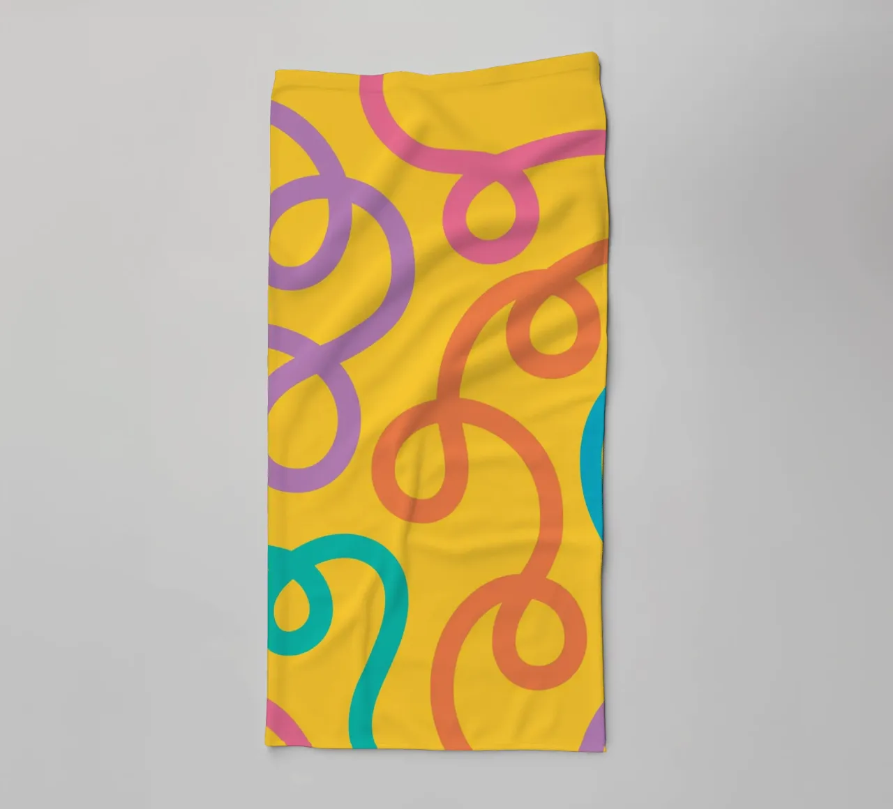 Line Swirl Colorful Scribble towel by Studio Fun Boy