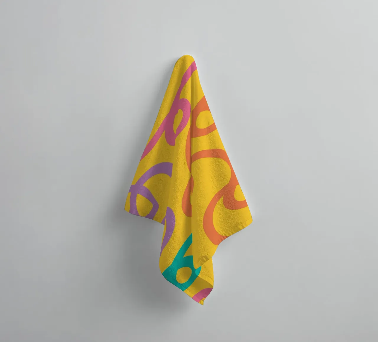 Line Swirl Colorful Scribble towel by Studio Fun Boy
