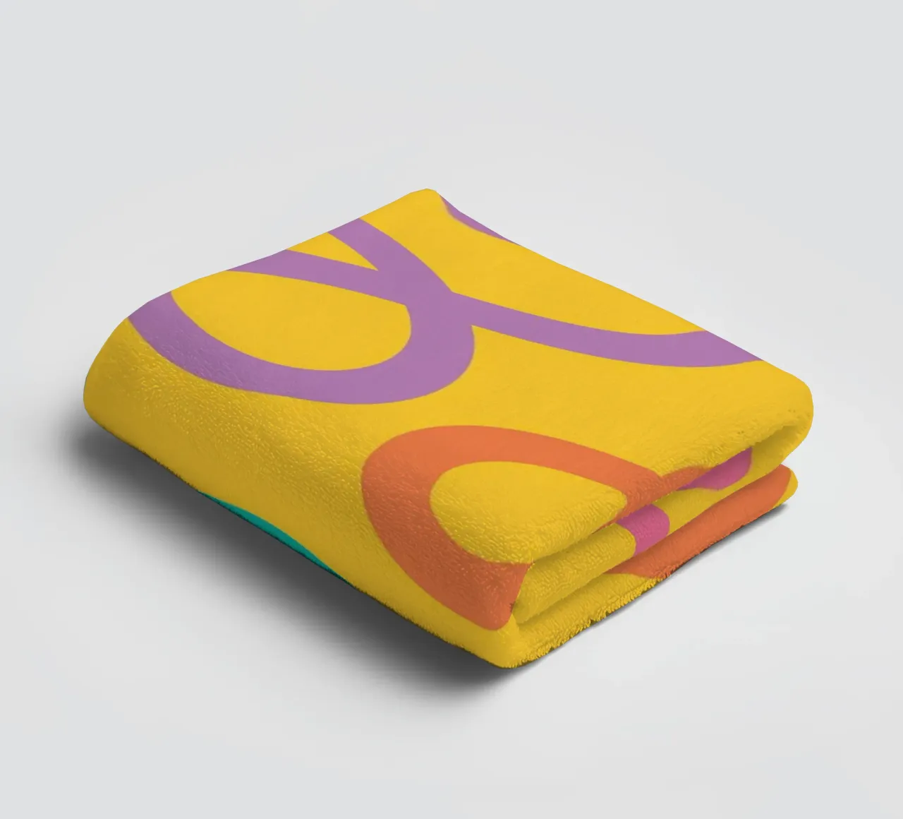 Line Swirl Colorful Scribble towel by Studio Fun Boy