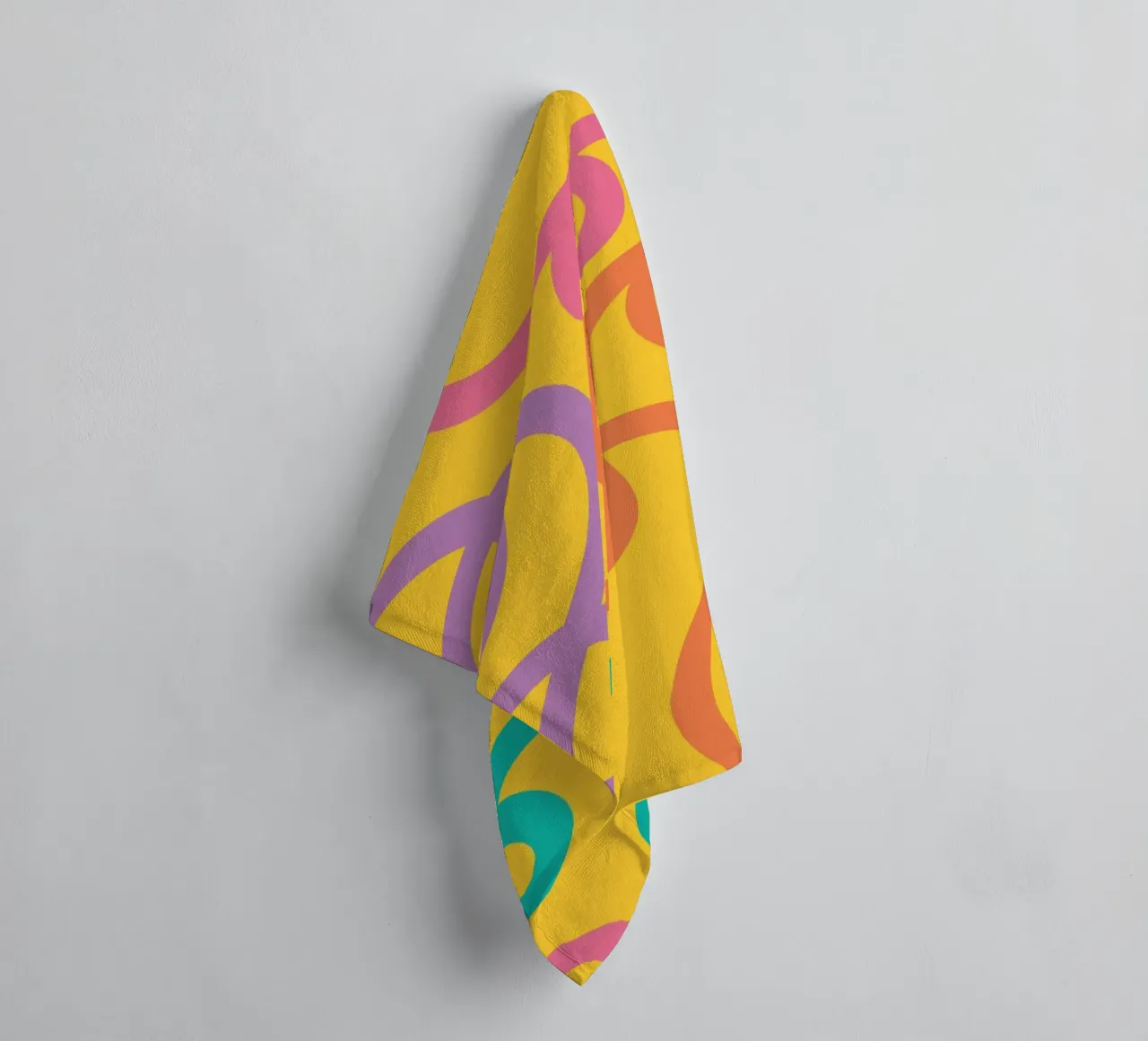 Line Swirl Colorful Scribble towel by Studio Fun Boy