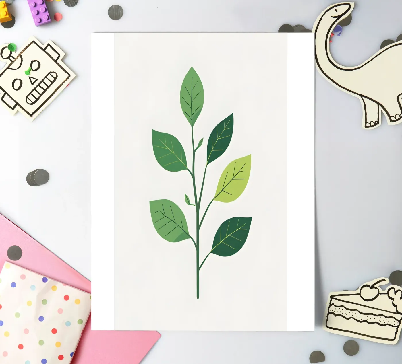 simple branch sticker sheet by botanical shop