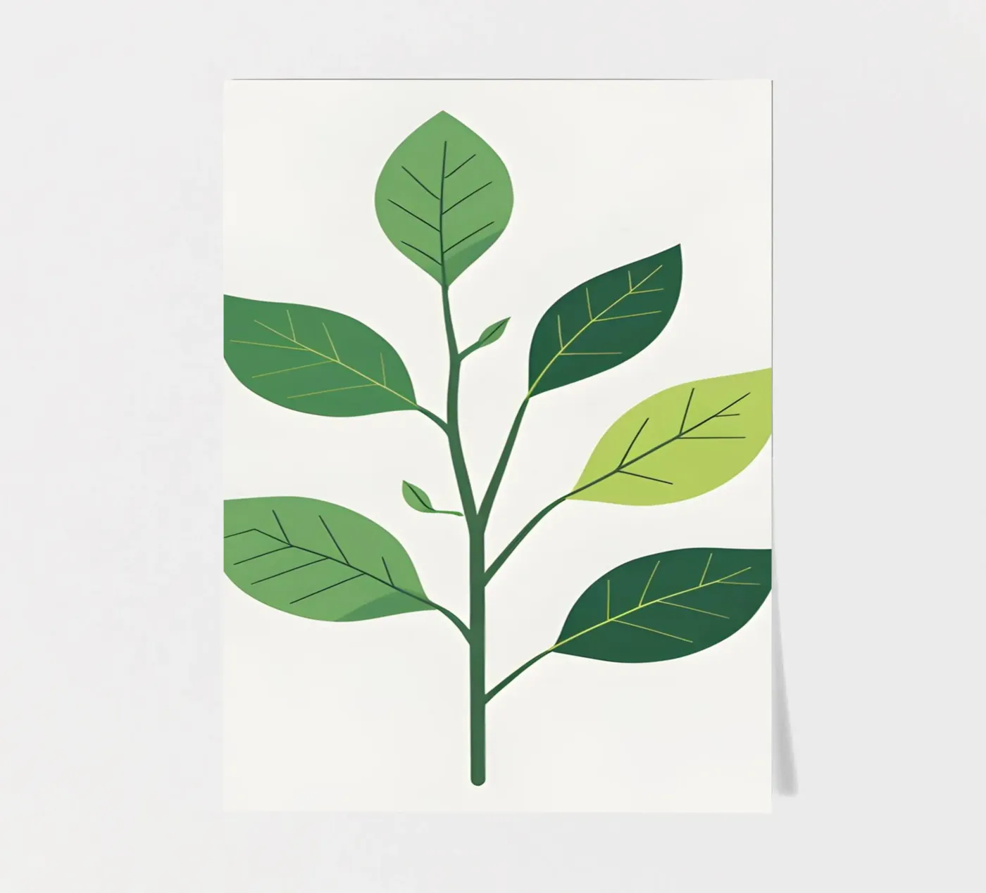 simple branch sticker sheet by botanical shop