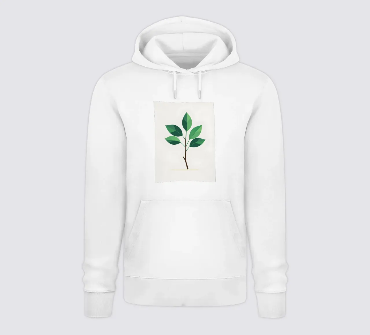 ramo verde semplice felpa con cappuccio da botanical shop