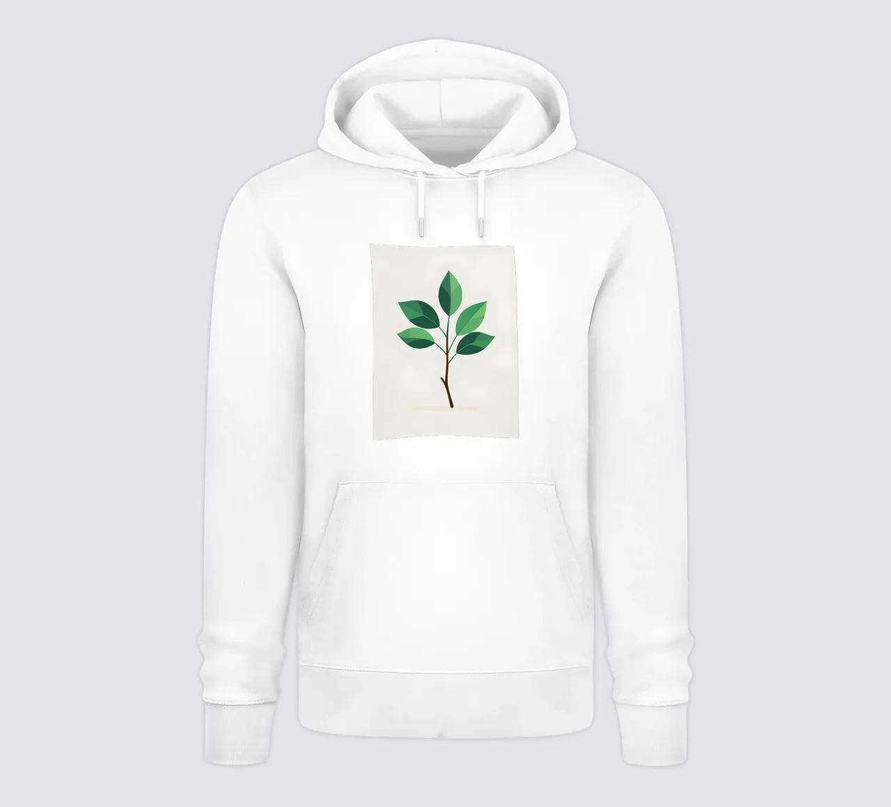 ramo verde semplice felpa con cappuccio da botanical shop