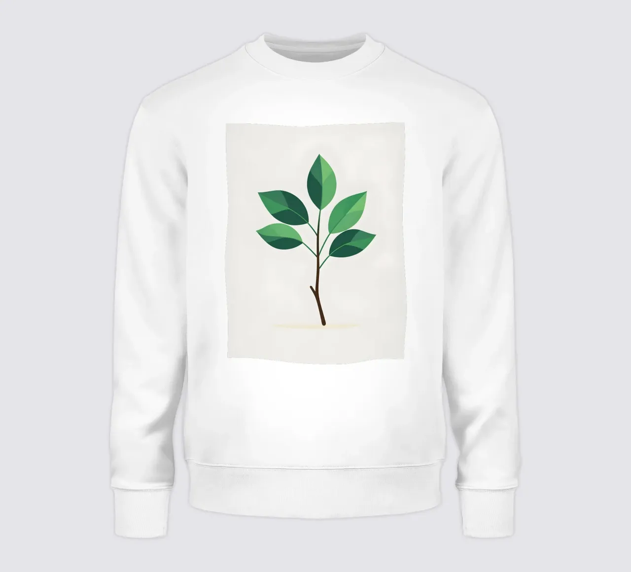 ramo verde semplice felpa da botanical shop