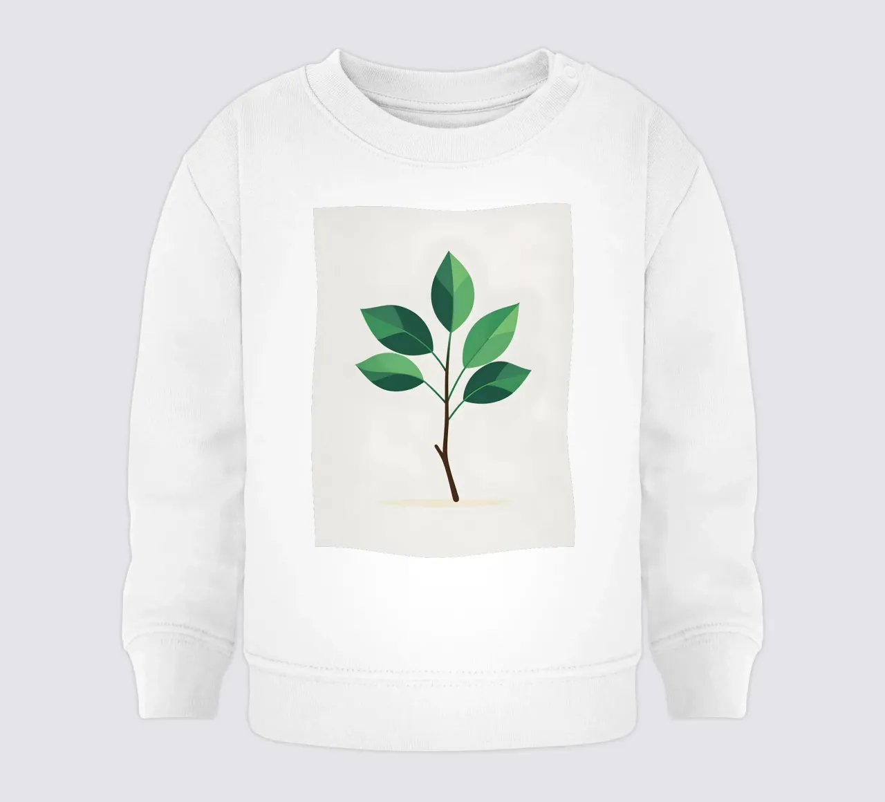 ramo verde semplice felpa neonato da botanical shop