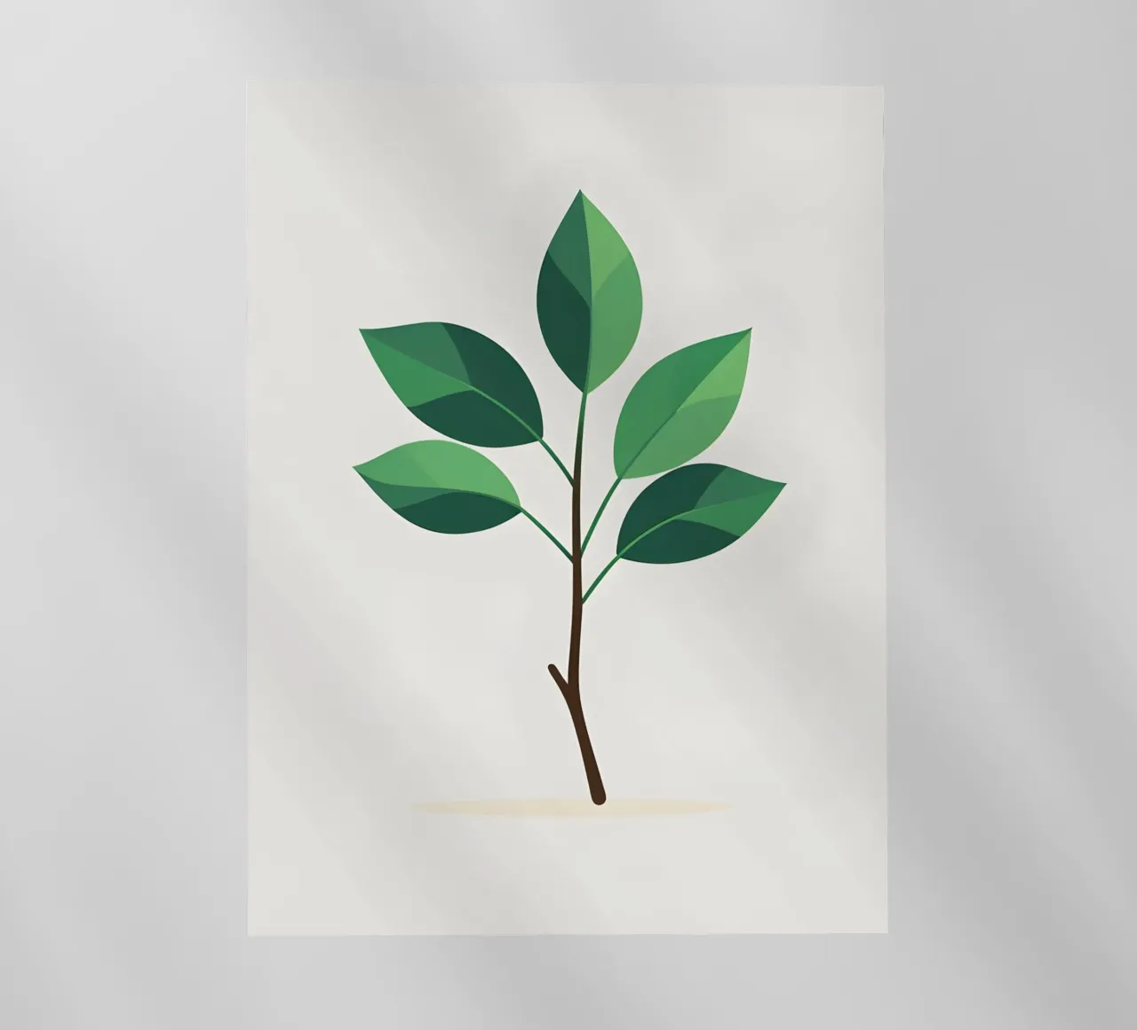 ramo verde semplice pellicola backlit da botanical shop