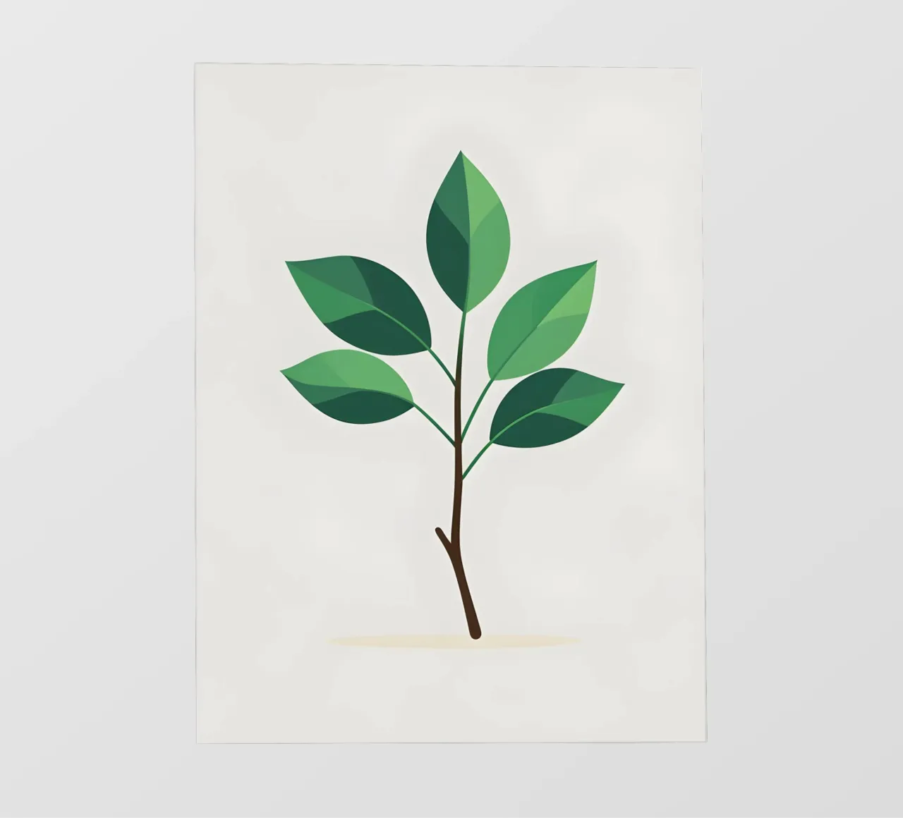 ramo verde semplice pellicola backlit da botanical shop