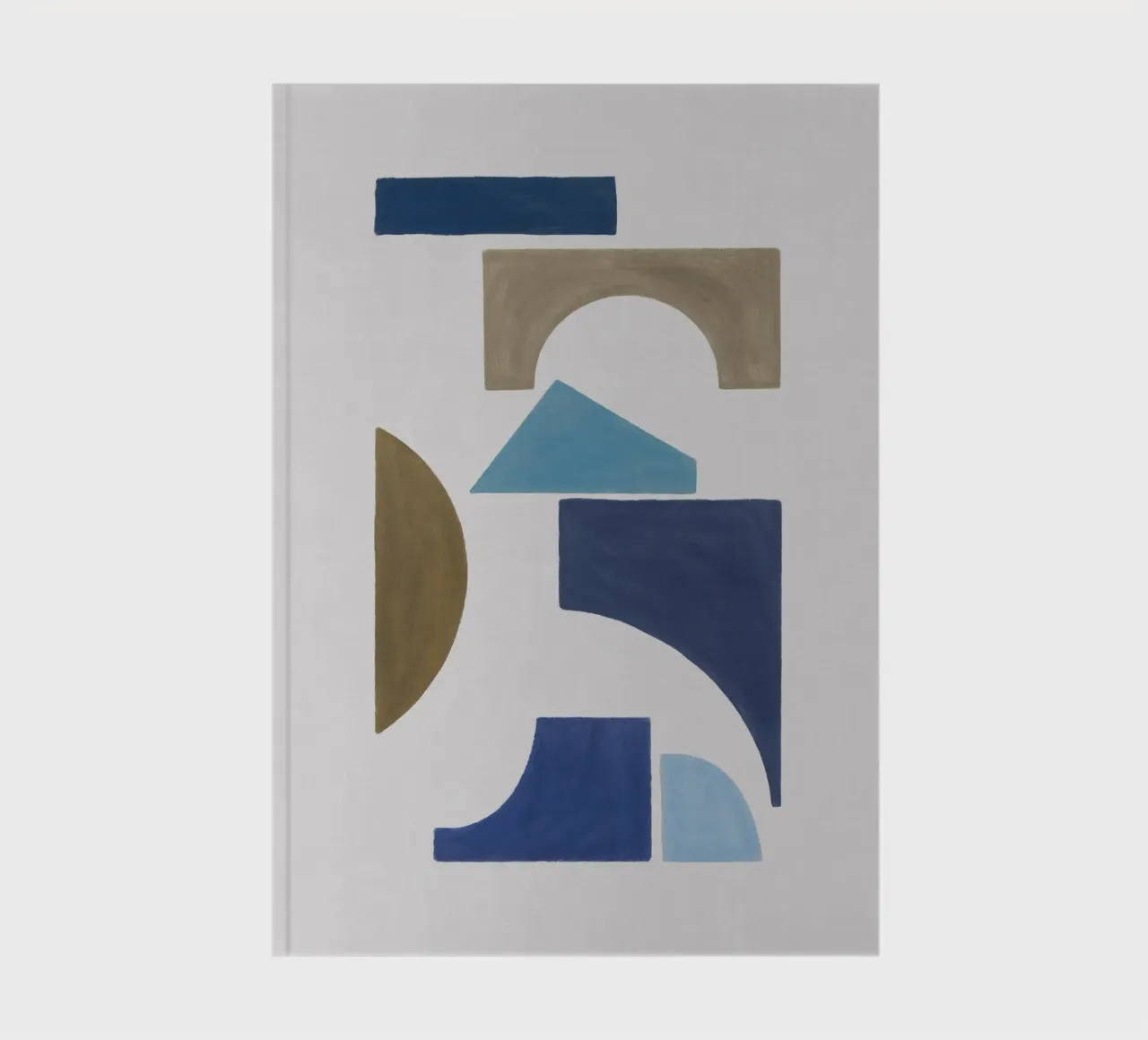 Blue & Brown Geometric I notebook by Orara Studio