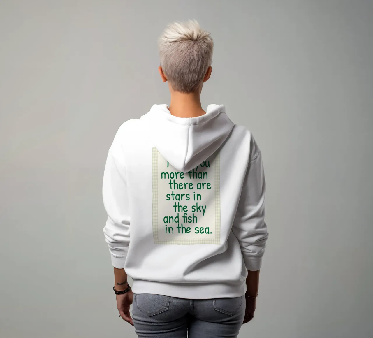 Ti amo di più felpa con cappuccio da toegoe