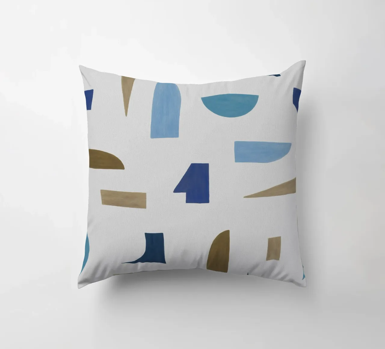 Geometrico blu e marrone II cuscino da Orara Studio